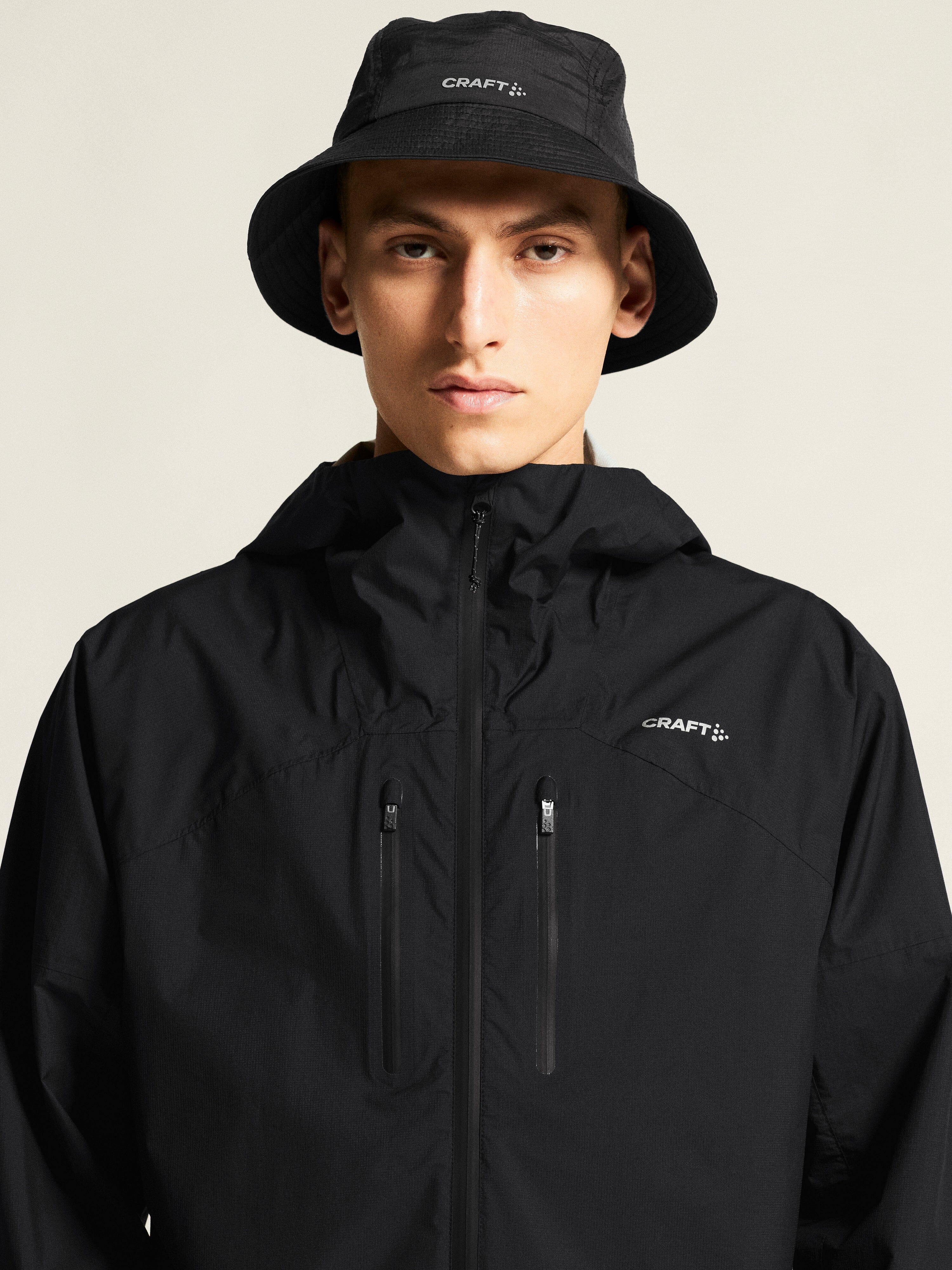 Men's Pro Trail Running 2L Light Weight Jacket - Black - Image 3