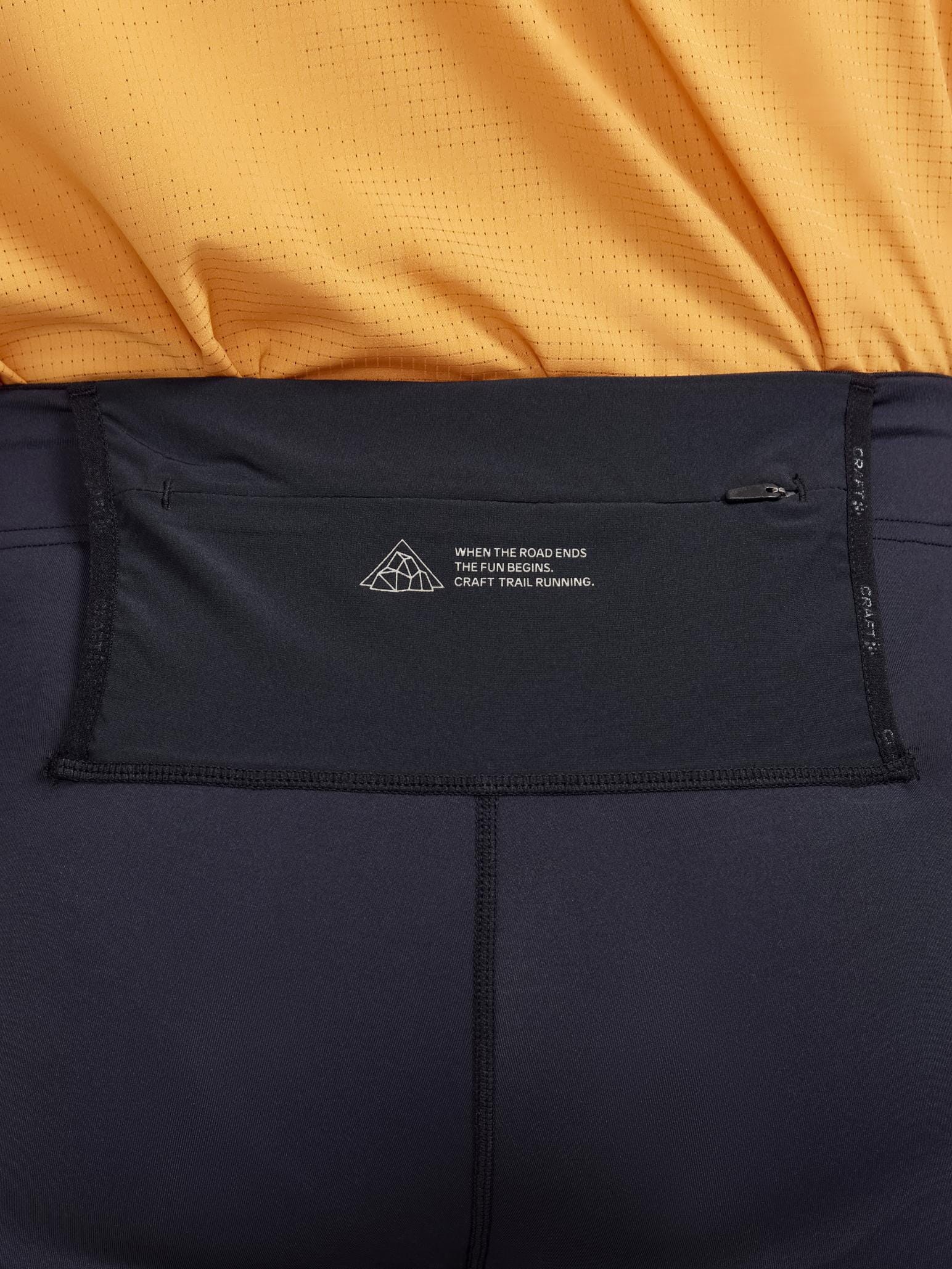 Men's Pro Trail Running Short Tights - Black - Image 4