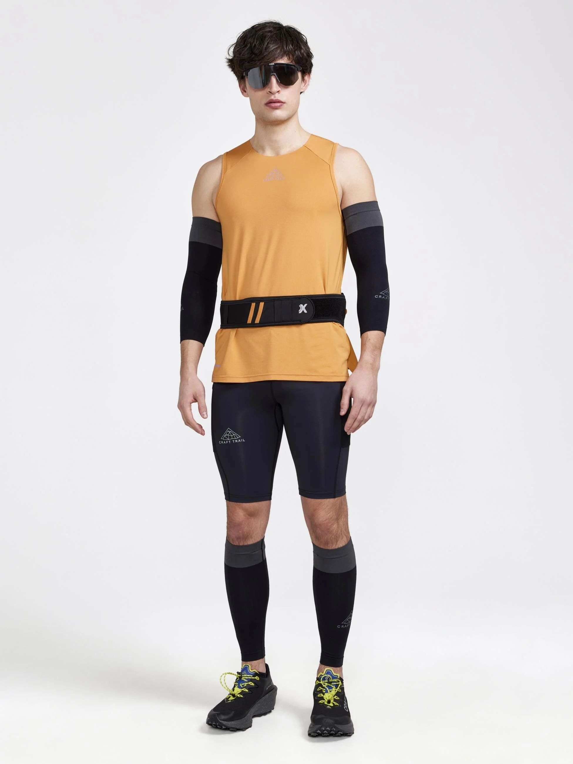 Men's Pro Trail Running Short Tights - Black - Image 6