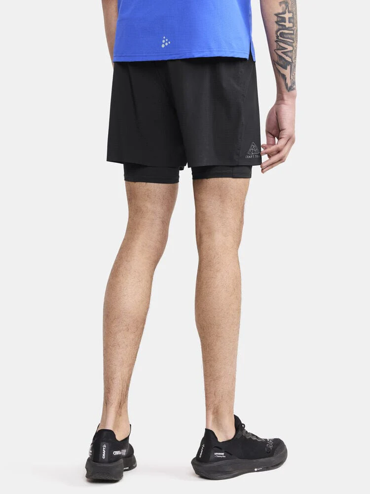 Men's Pro Trail Shorts - Black/Black - Image 7