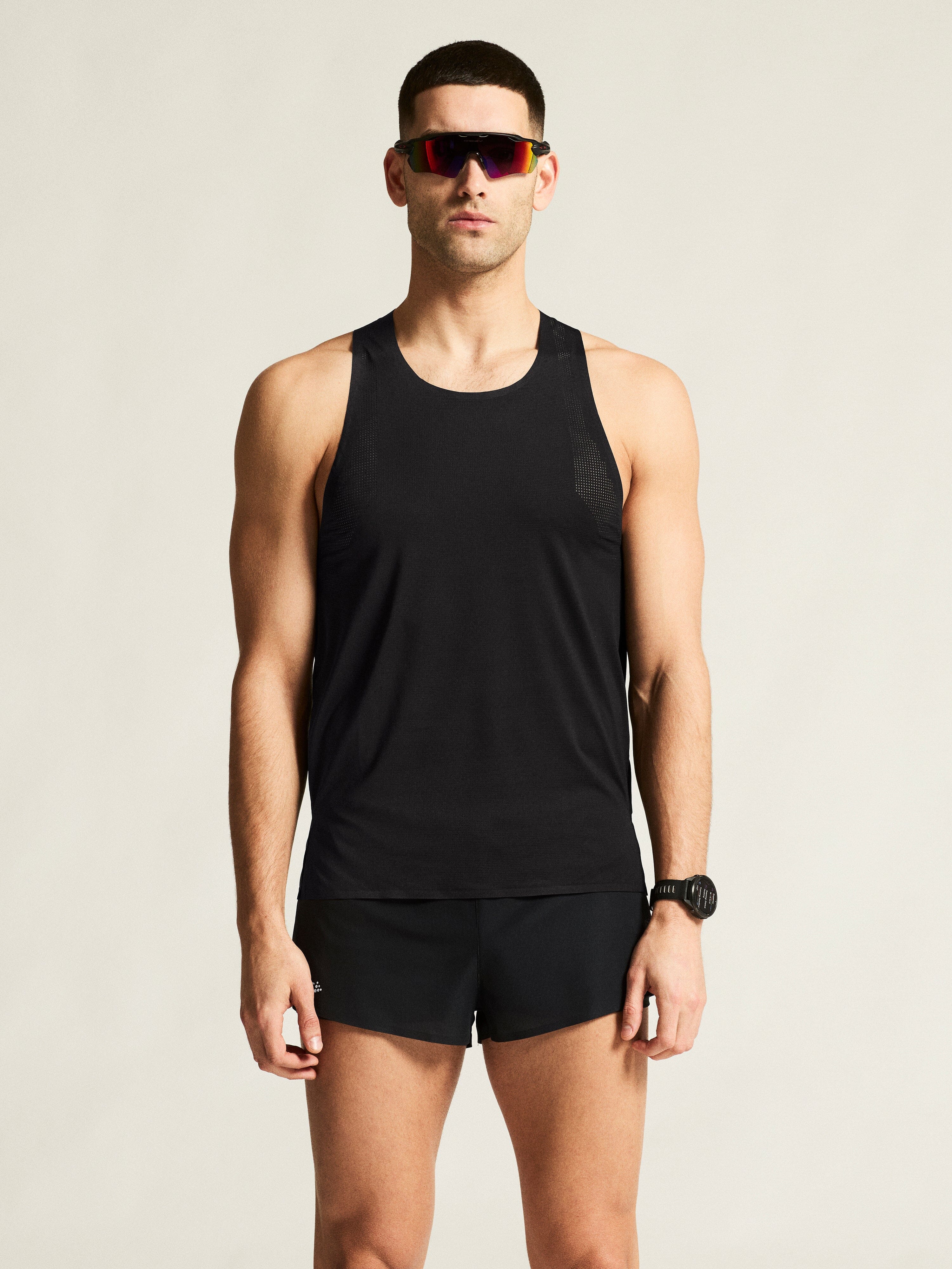 Men's Race Day Singlet 2 - Black - Image 2