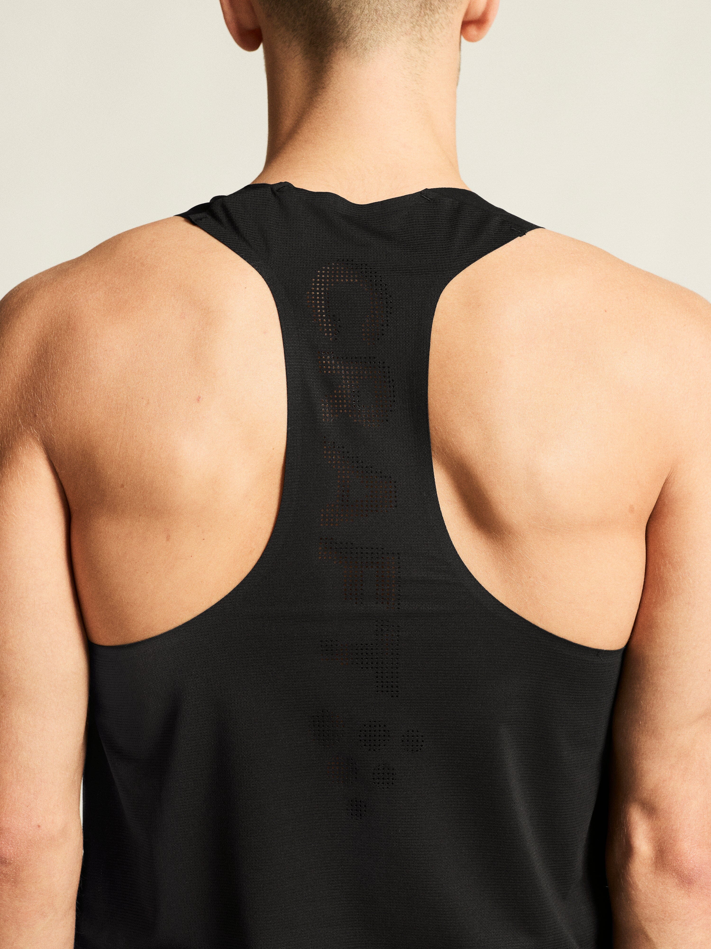 Men's Race Day Singlet 2 - Black - Image 5