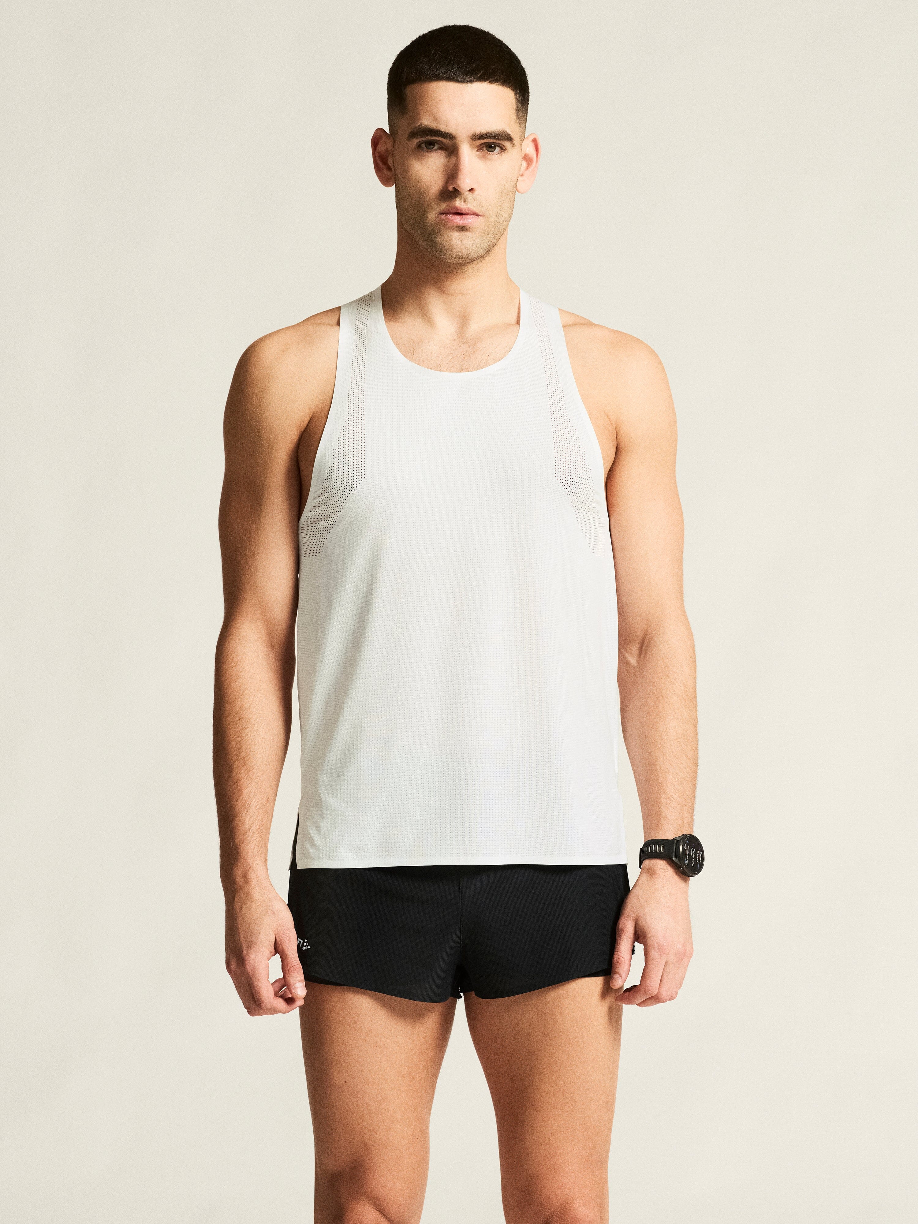 Men's Race Day Singlet 2 - White - Image 2