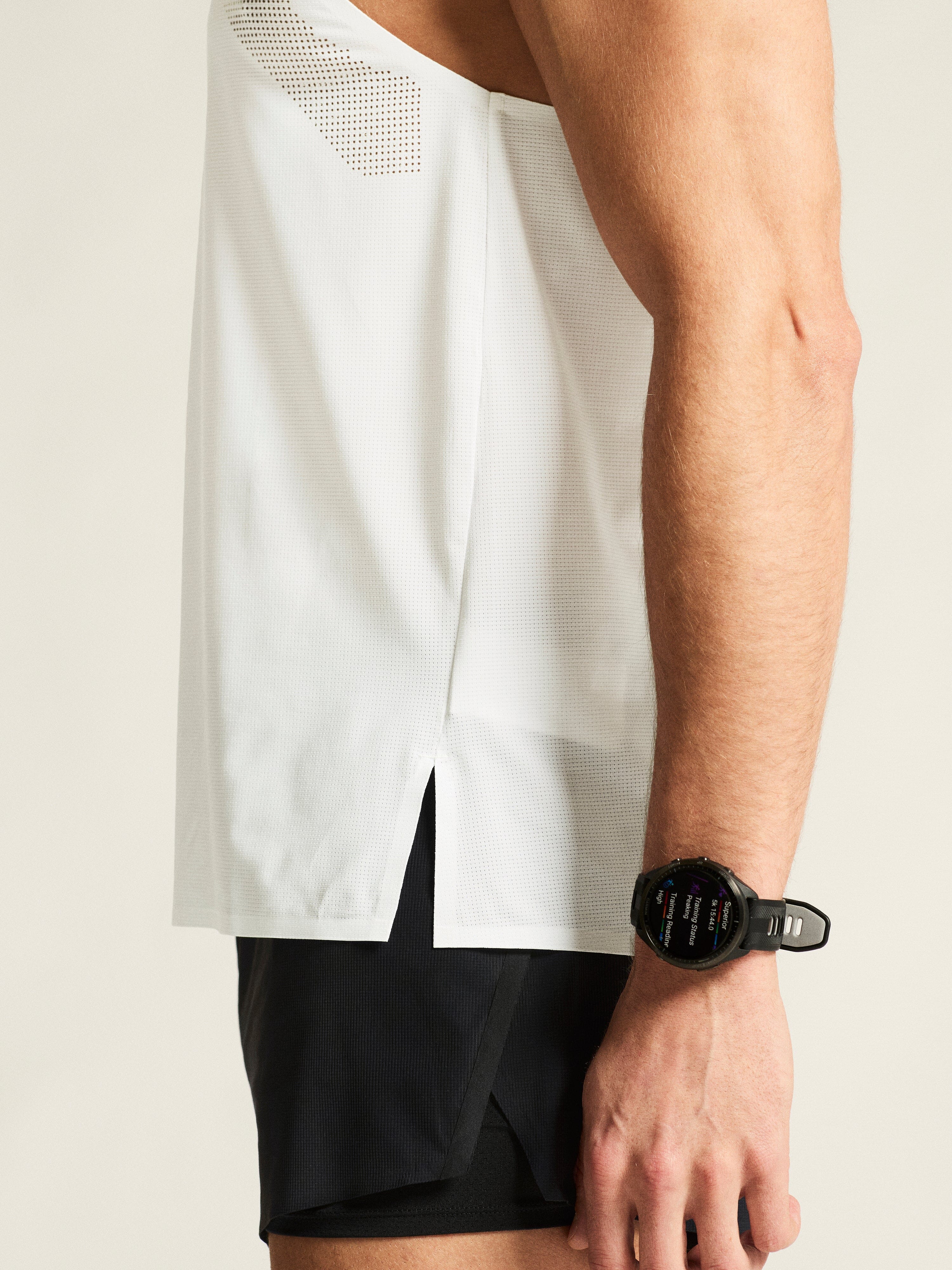 Men's Race Day Singlet 2 - White - Image 3
