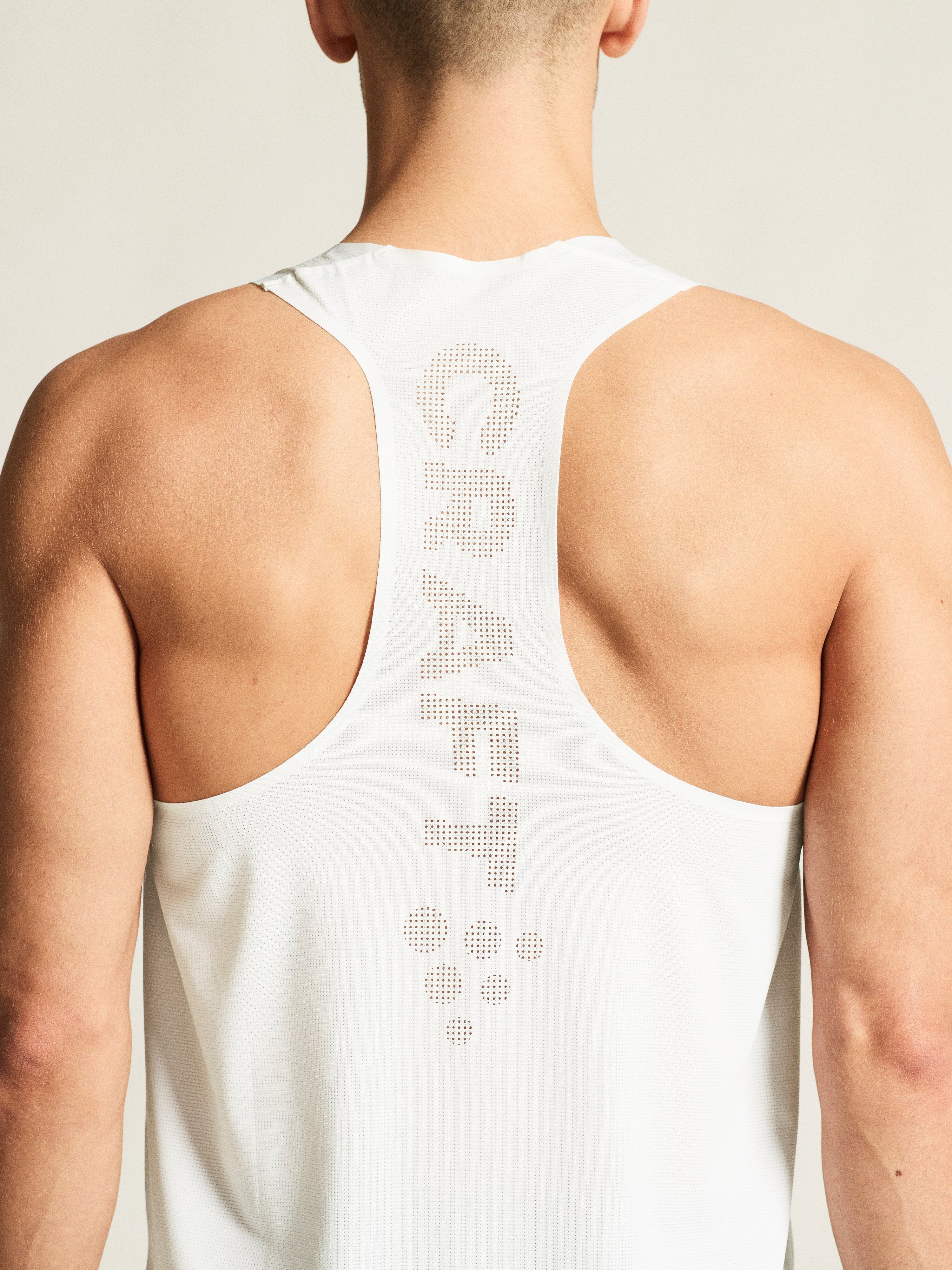 Men's Race Day Singlet 2 - White - Image 5