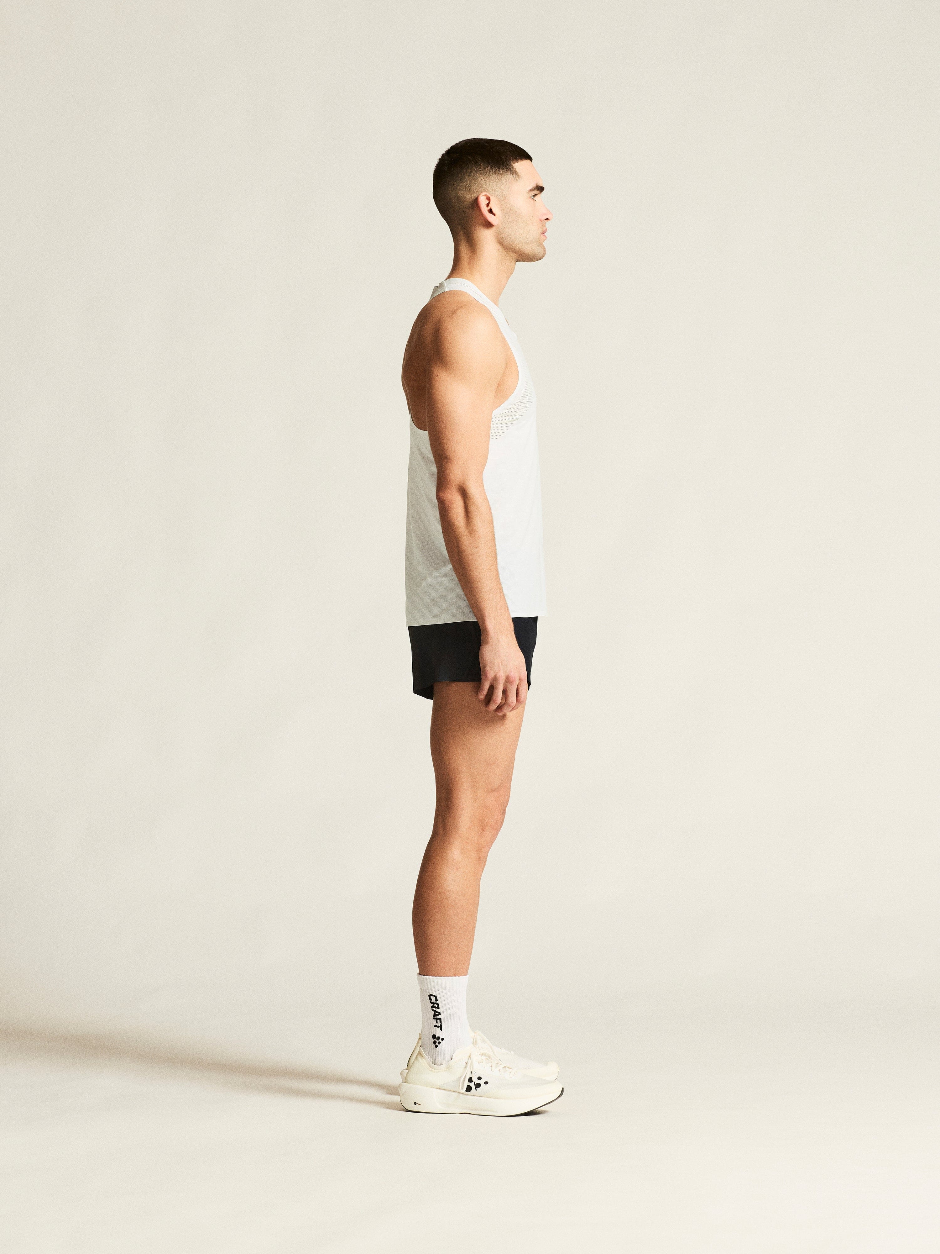 Men's Race Day Singlet 2 - White - Image 6