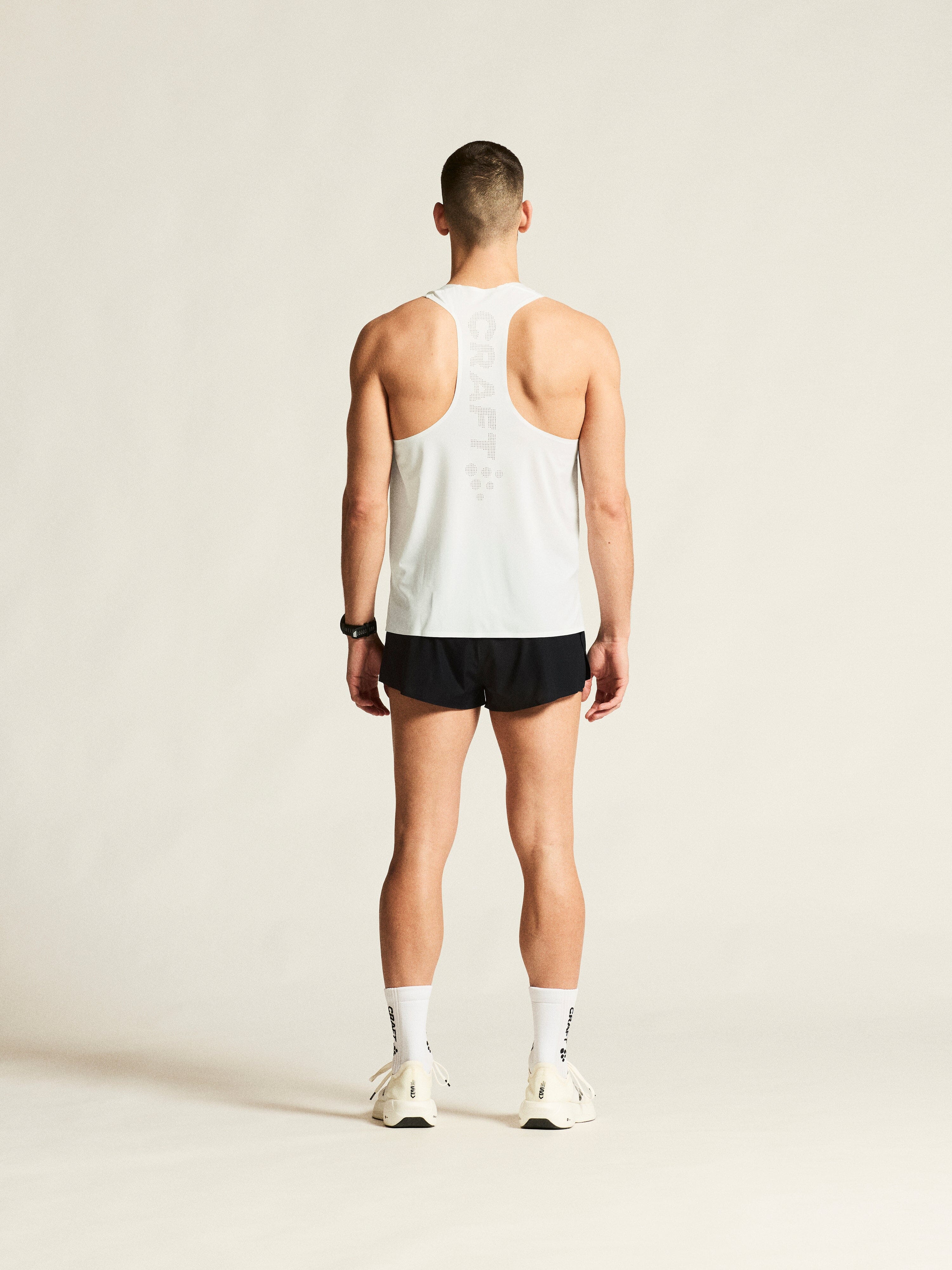 Men's Race Day Singlet 2 - White - Image 7