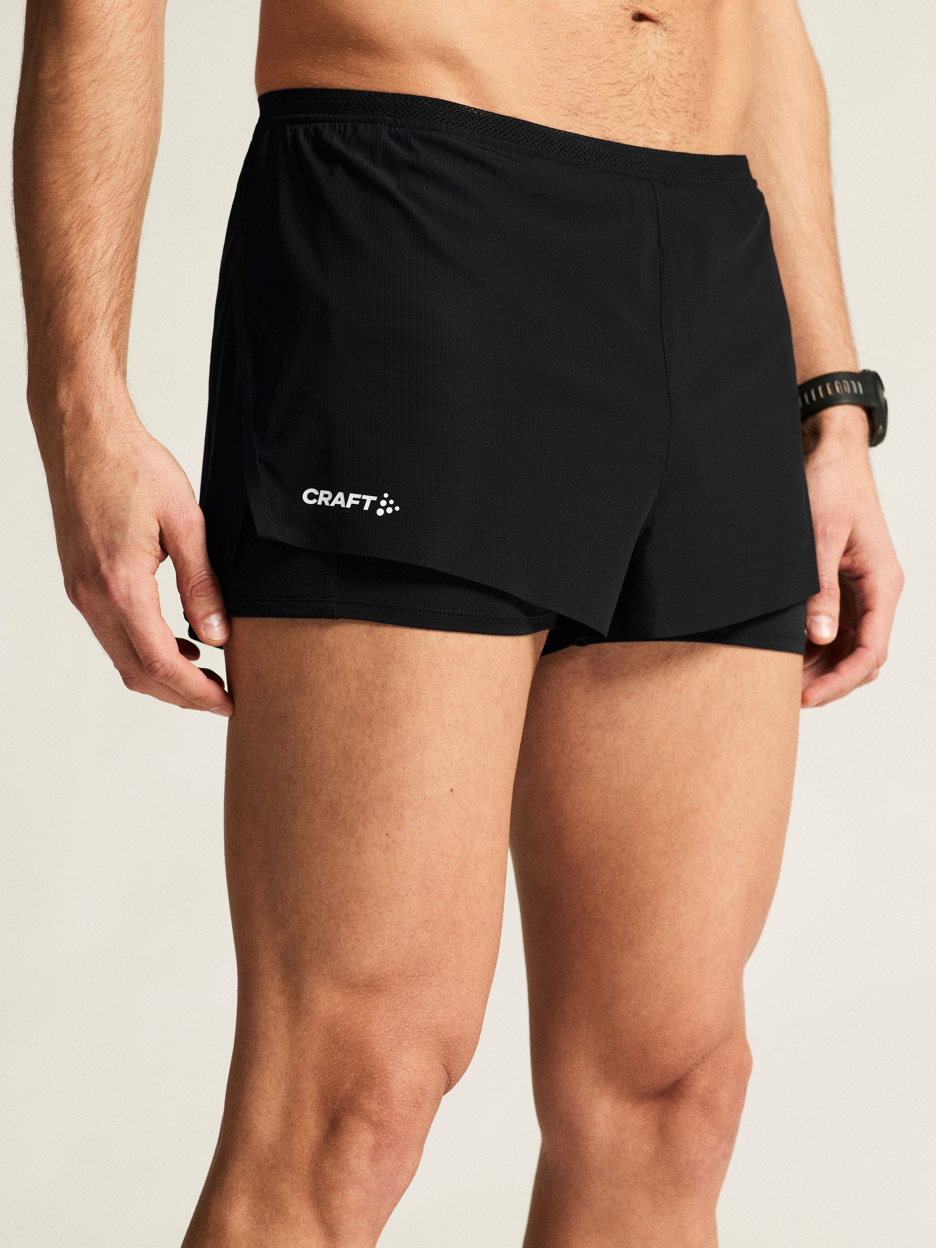 Men's Race Day Split Shorts - Black - Image 3
