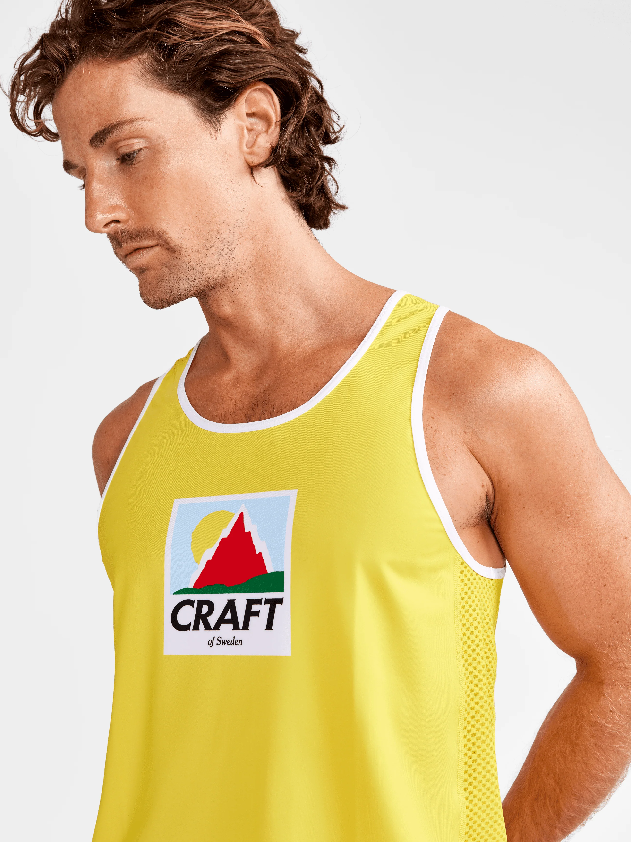 Men's Retro Elite Custom Singlet - YELLOW - Image 3
