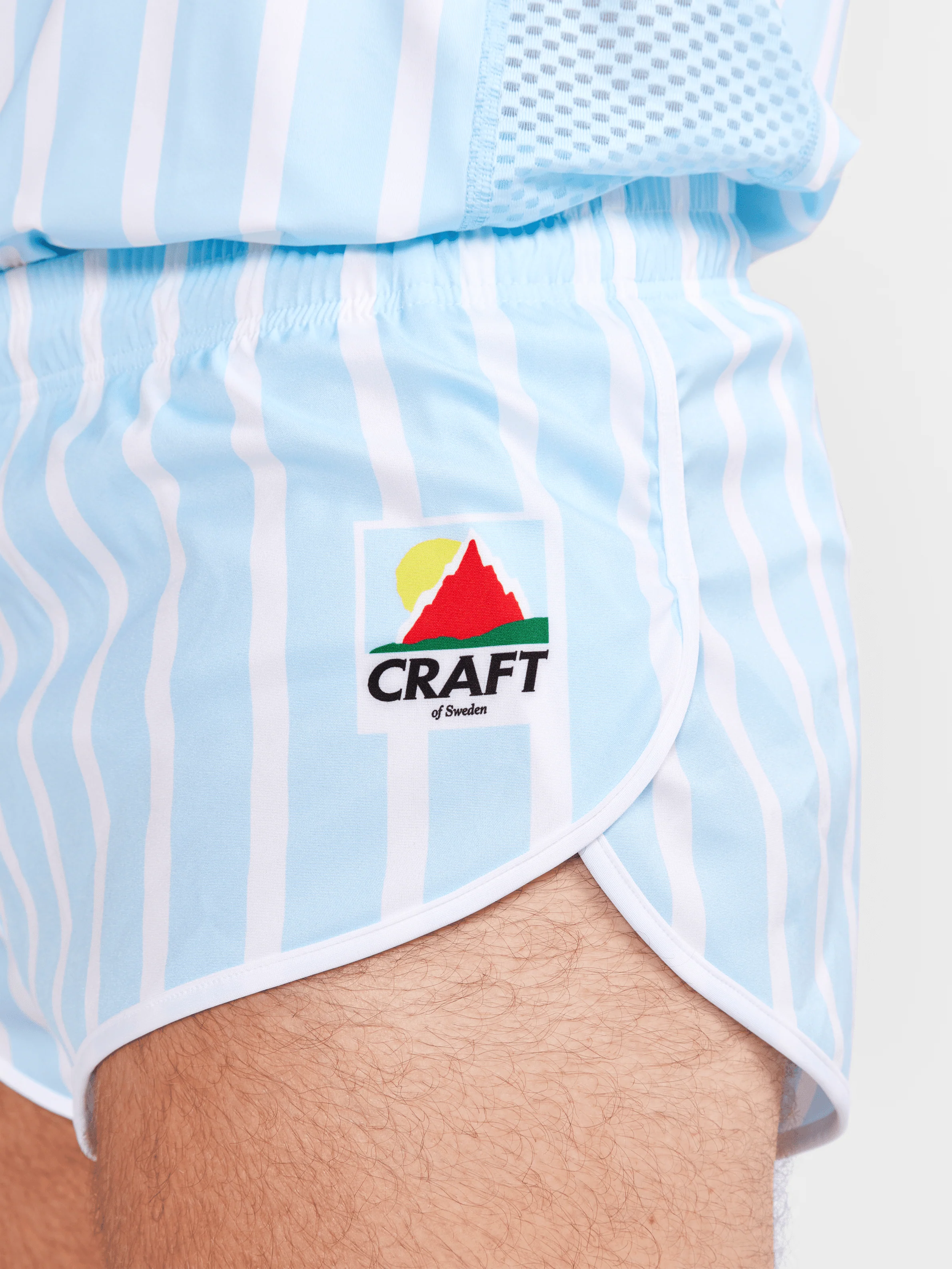 Men's Retro Elite Custom Woven Shorts - AQUA/WHITE - Image 3