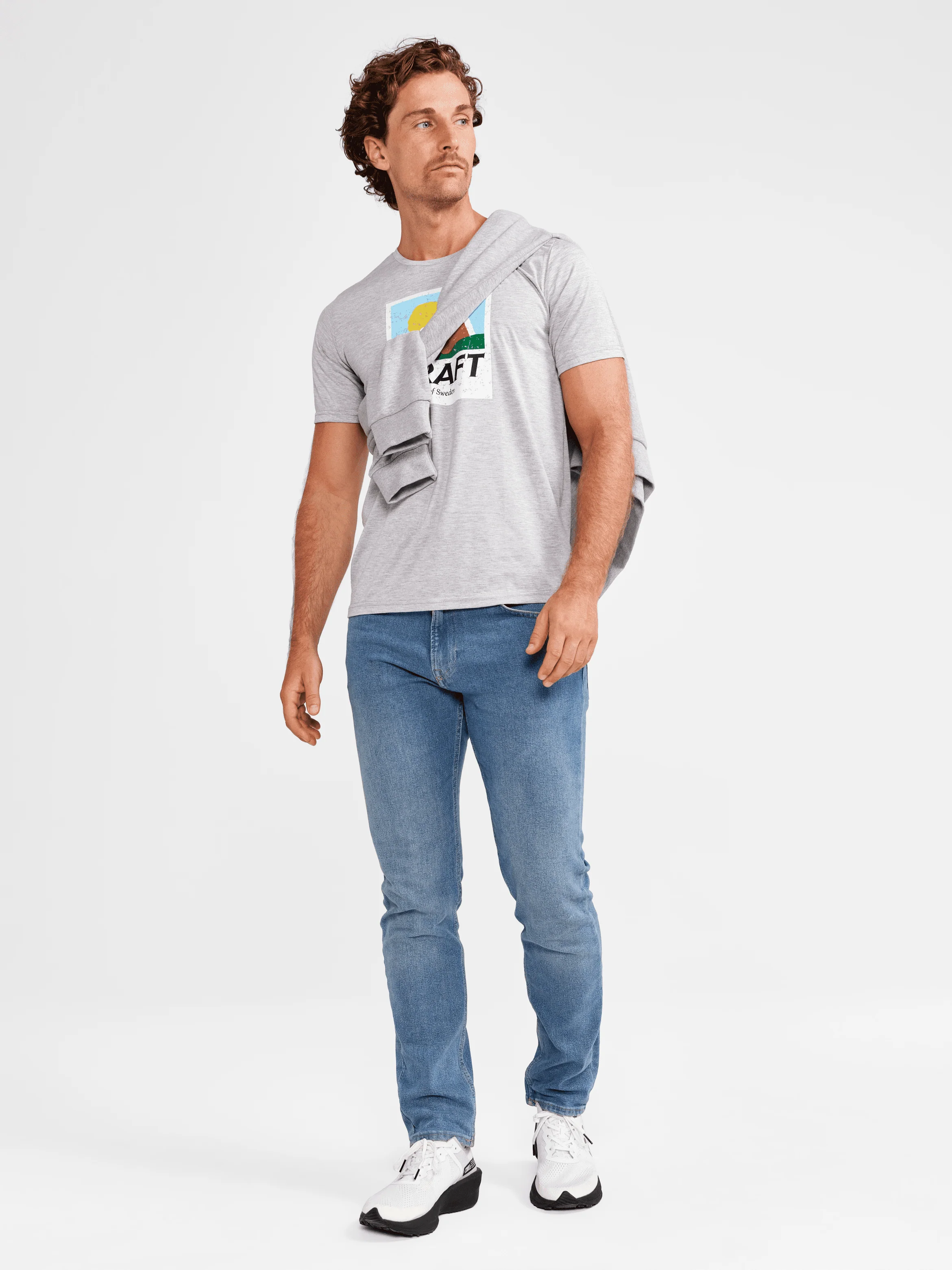 Men's Retro Tri-Blend Tee - GREY MELANGE - Image 5