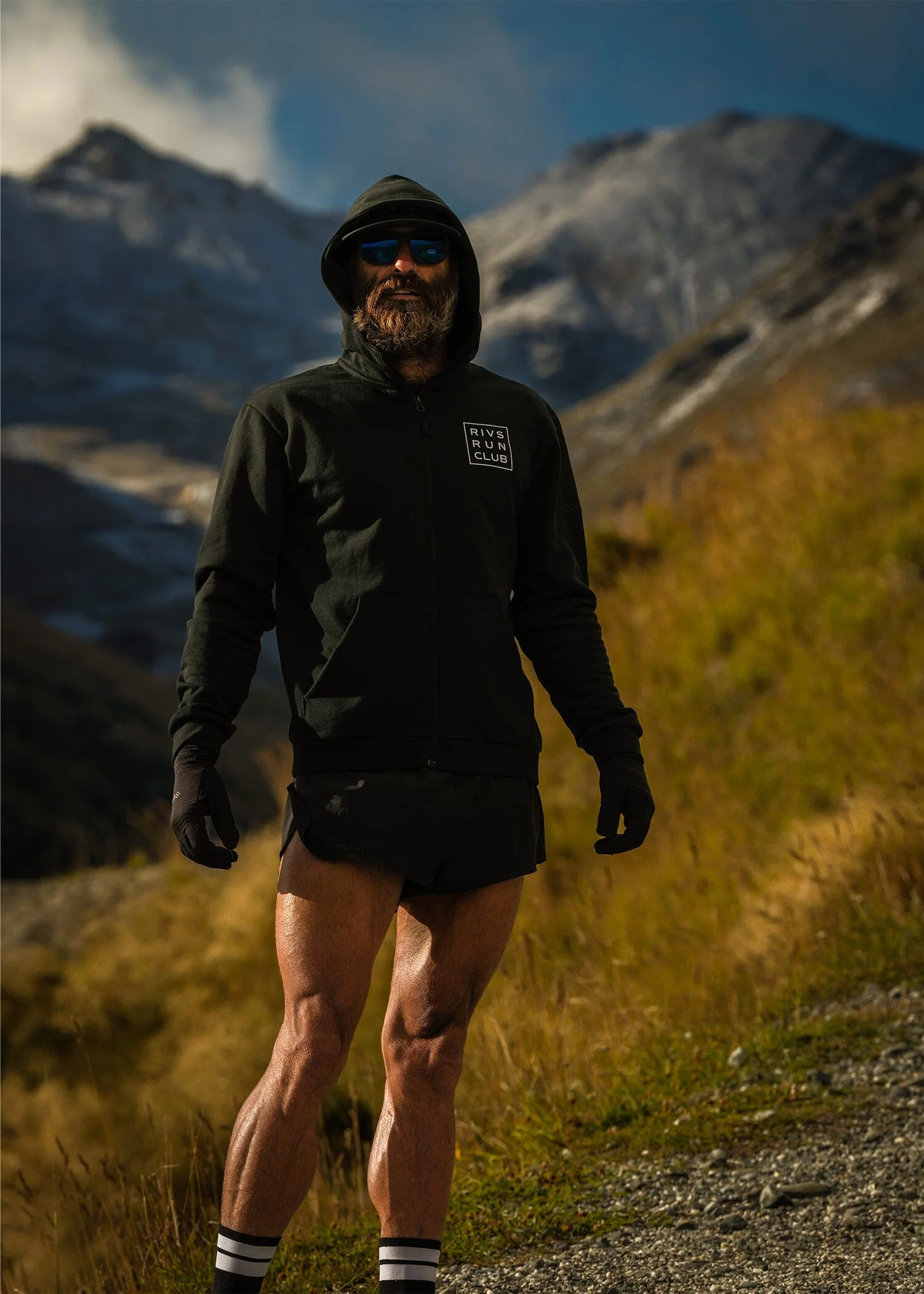 Men's Rivs Run Club Community 2.0 FZ Hoodie - Black/Rivs1 - Image 3