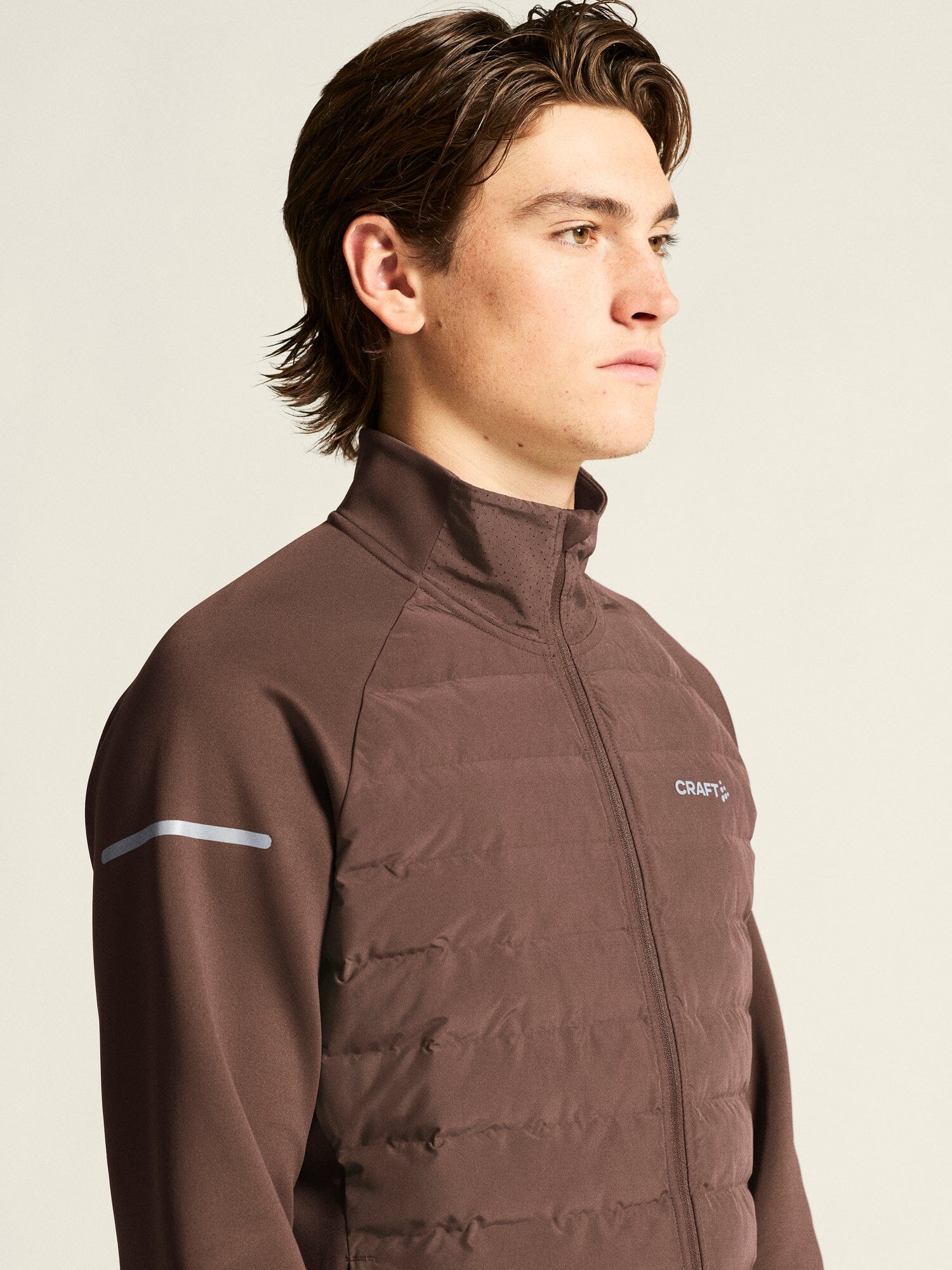 Men's SubZ Running Jacket 4 - Prune - Image 3