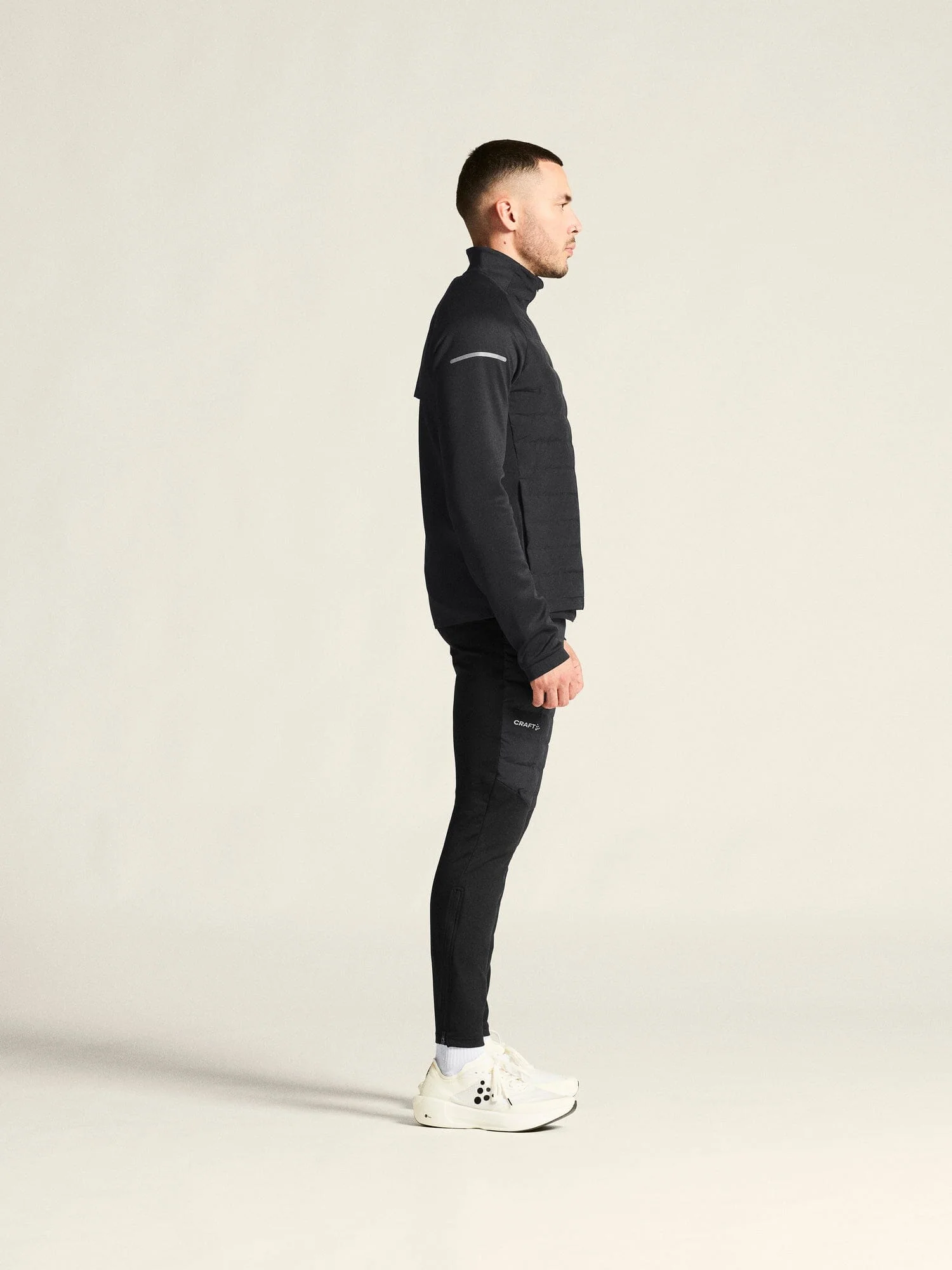 Men's SubZ Running Tights 3 - Black - Image 5