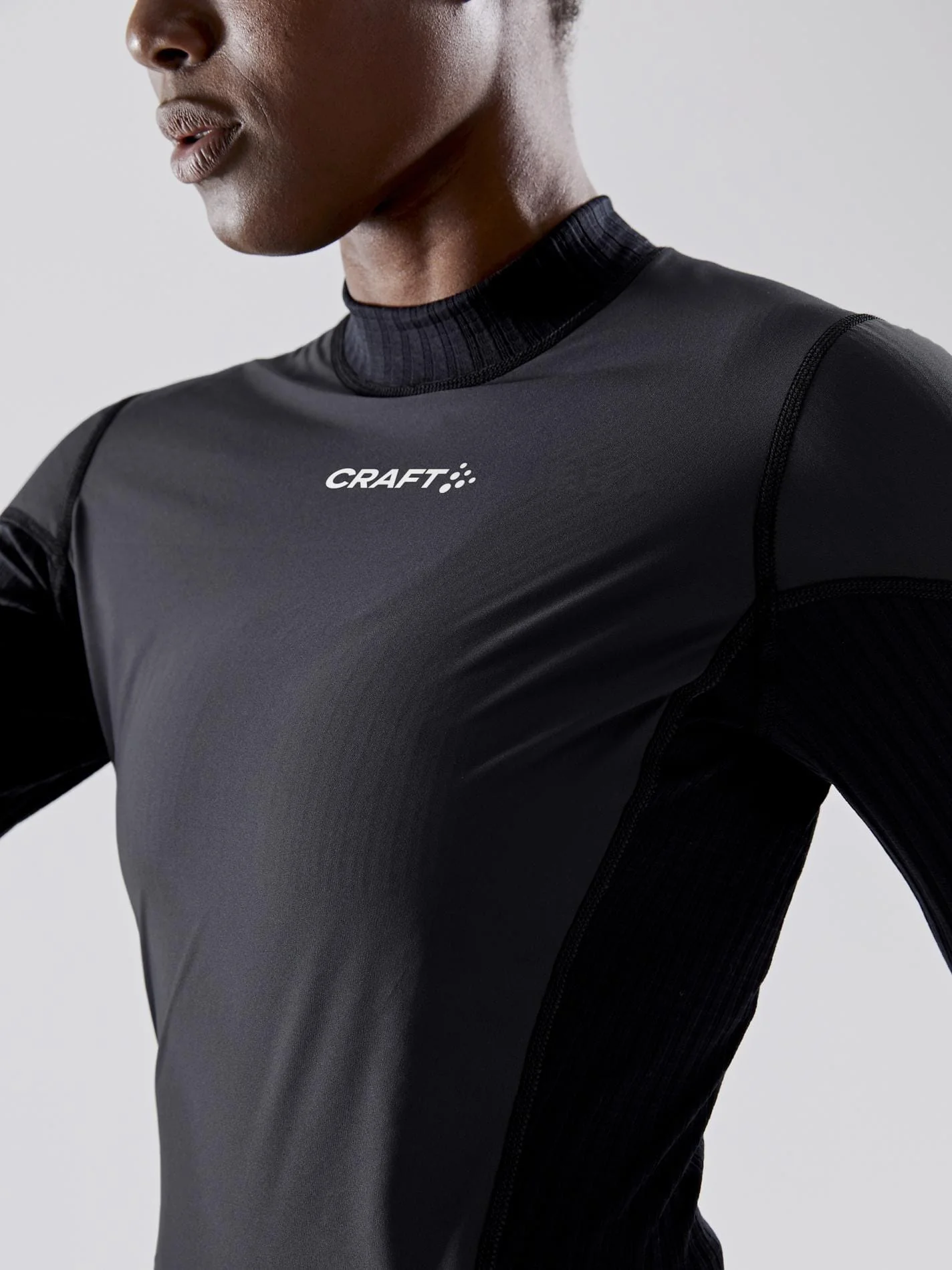 Women's Active Extreme X Wind  Baselayer - Black/Granite - Image 3