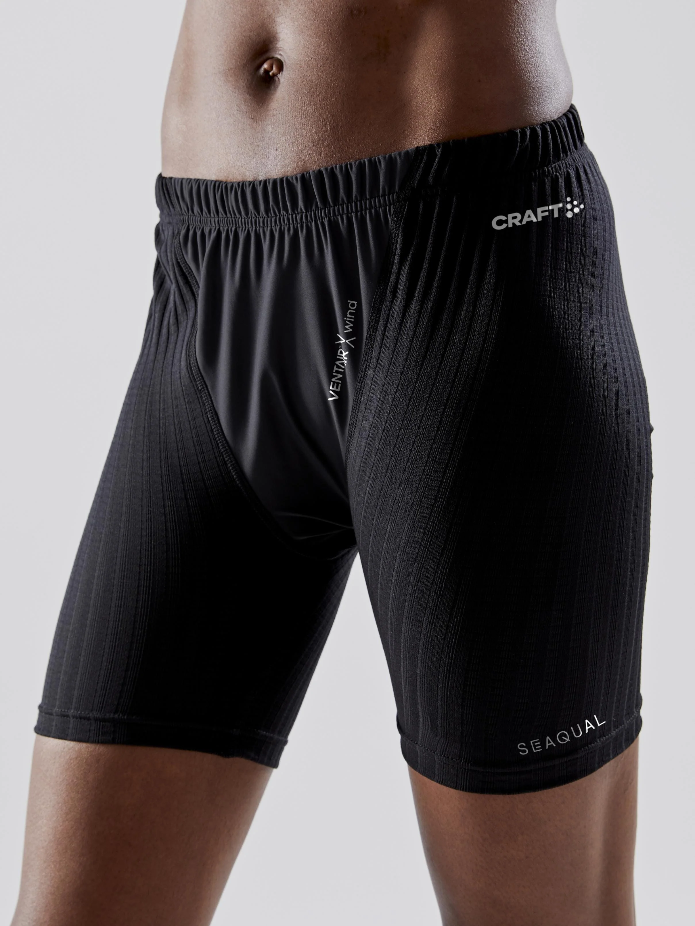 Women's Active Extreme X Wind Boxer Baselayer - Black/Granite - Image 3