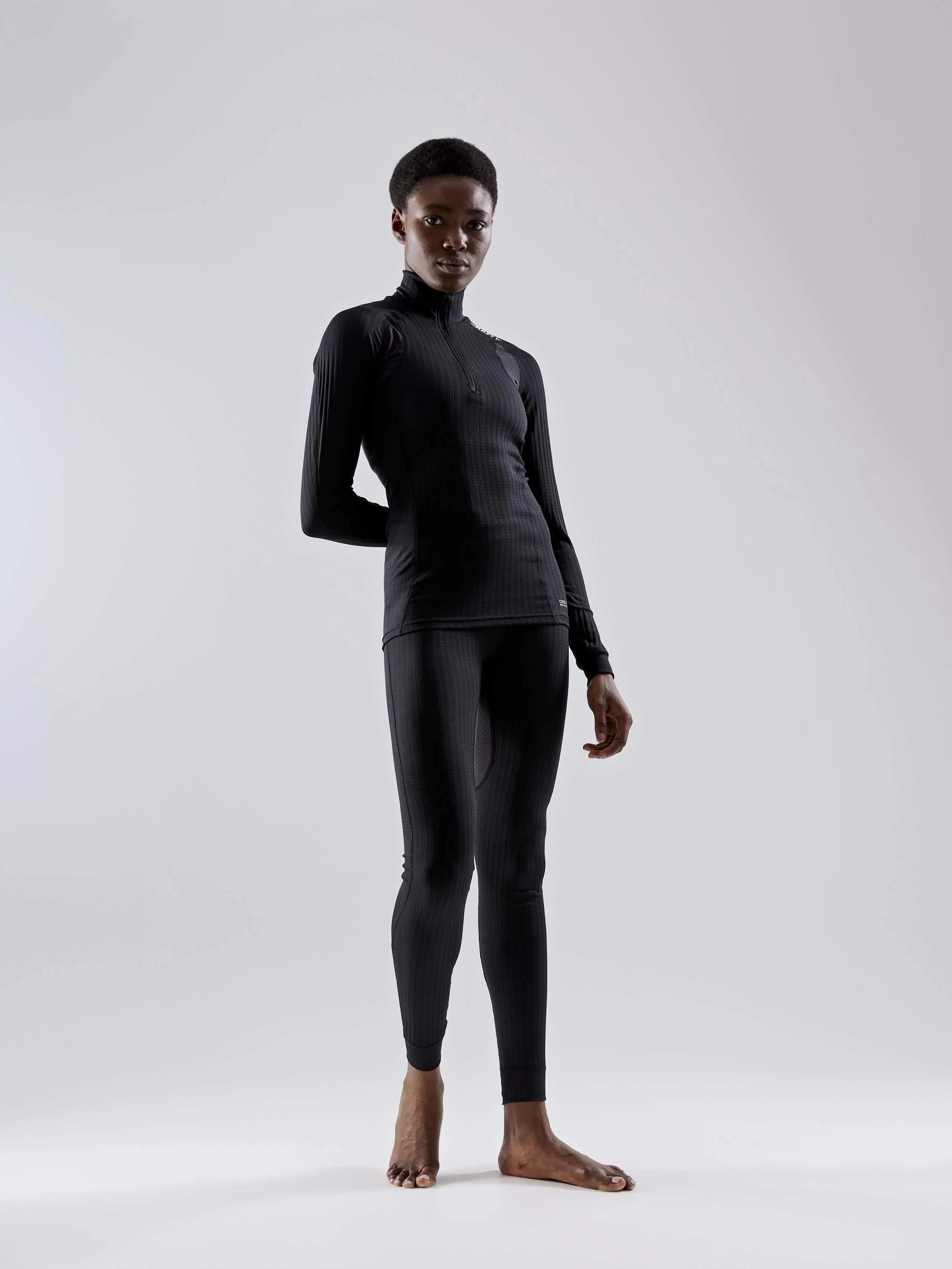 Women's Active Extreme X Zip Baselayer - Black - Image 4