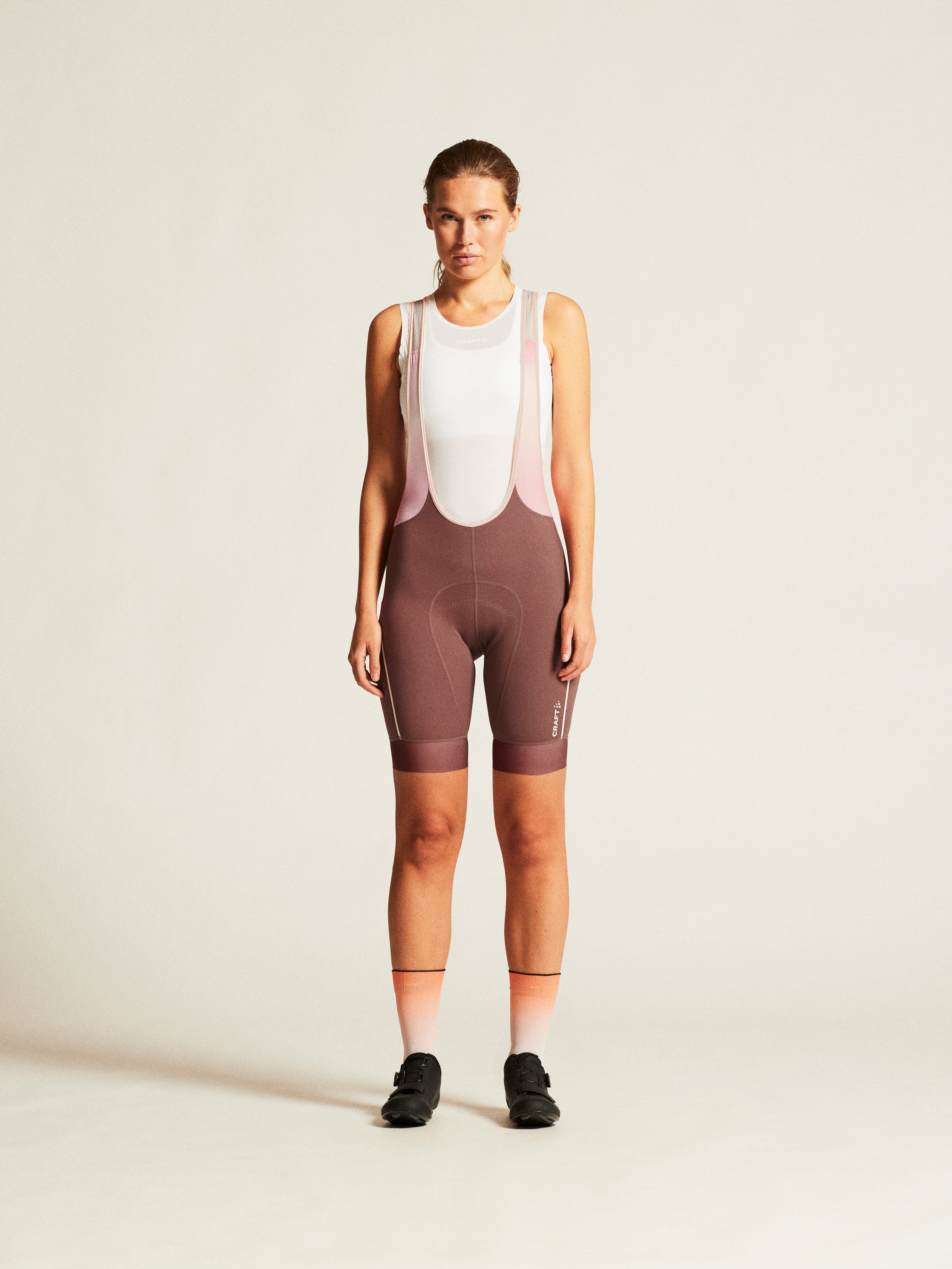 Women's ADV Endur Bib Shorts - ROSE BROWN/TOFU