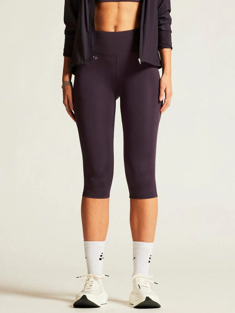Women's ADV Essence Capri Training Tights 2 - DK Plum - Image 2