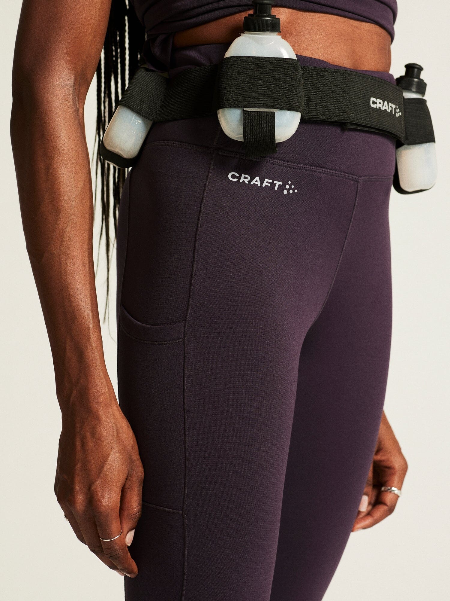 Women's ADV Essence High Waist Warm Tights - DK PLUM - Image 3