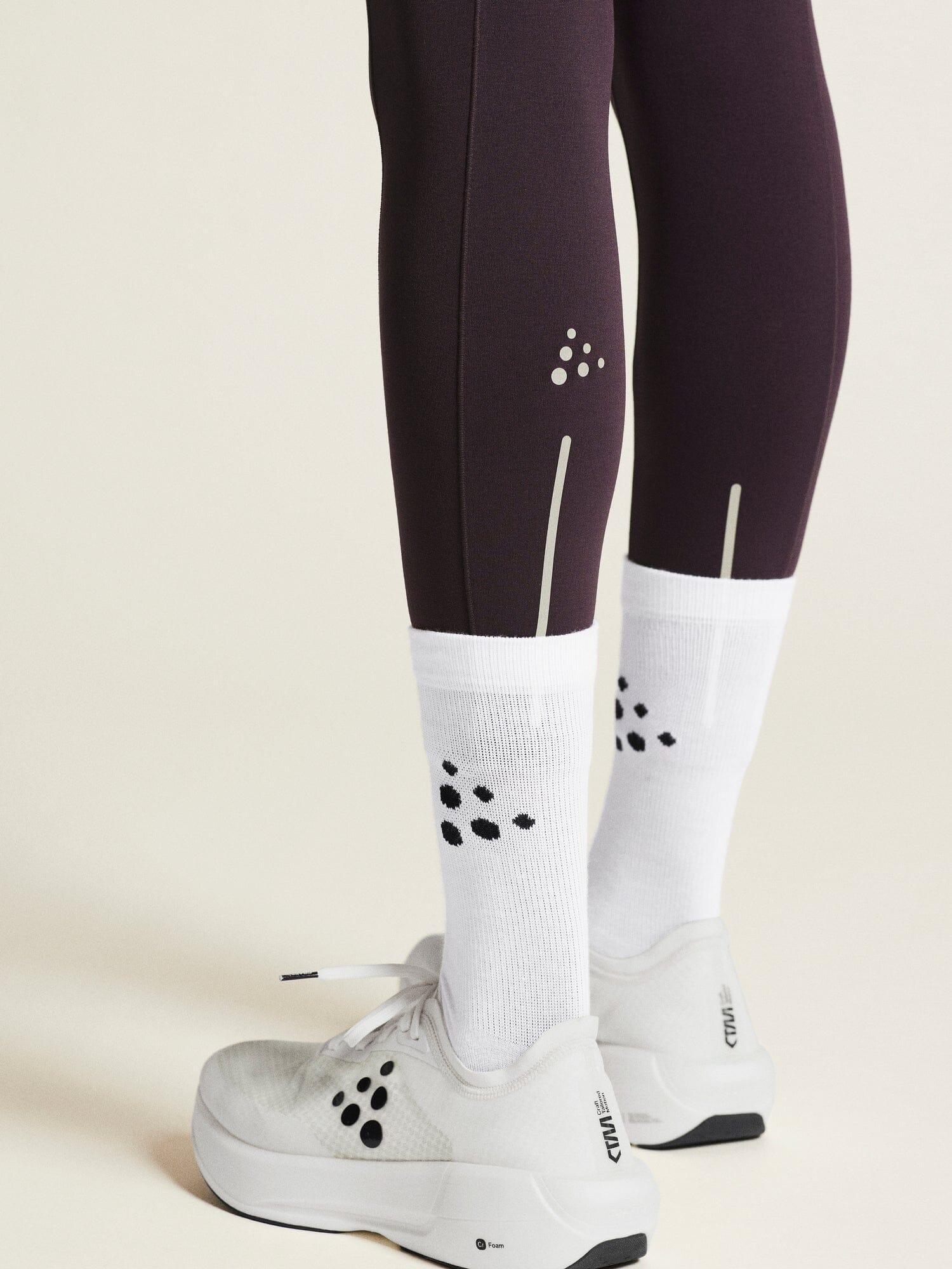 Women's ADV Essence High Waist Warm Tights - DK PLUM - Image 4