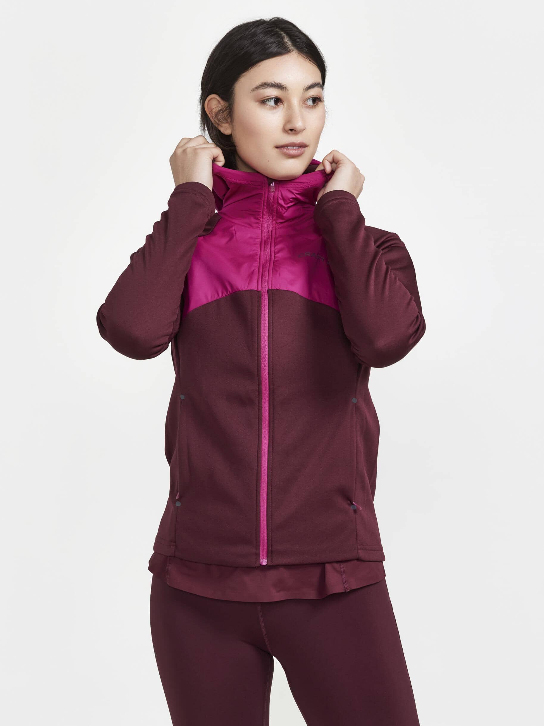 Women's ADV Essence Jersey Hood Jacket - ARROSA-REDDISH - Image 7
