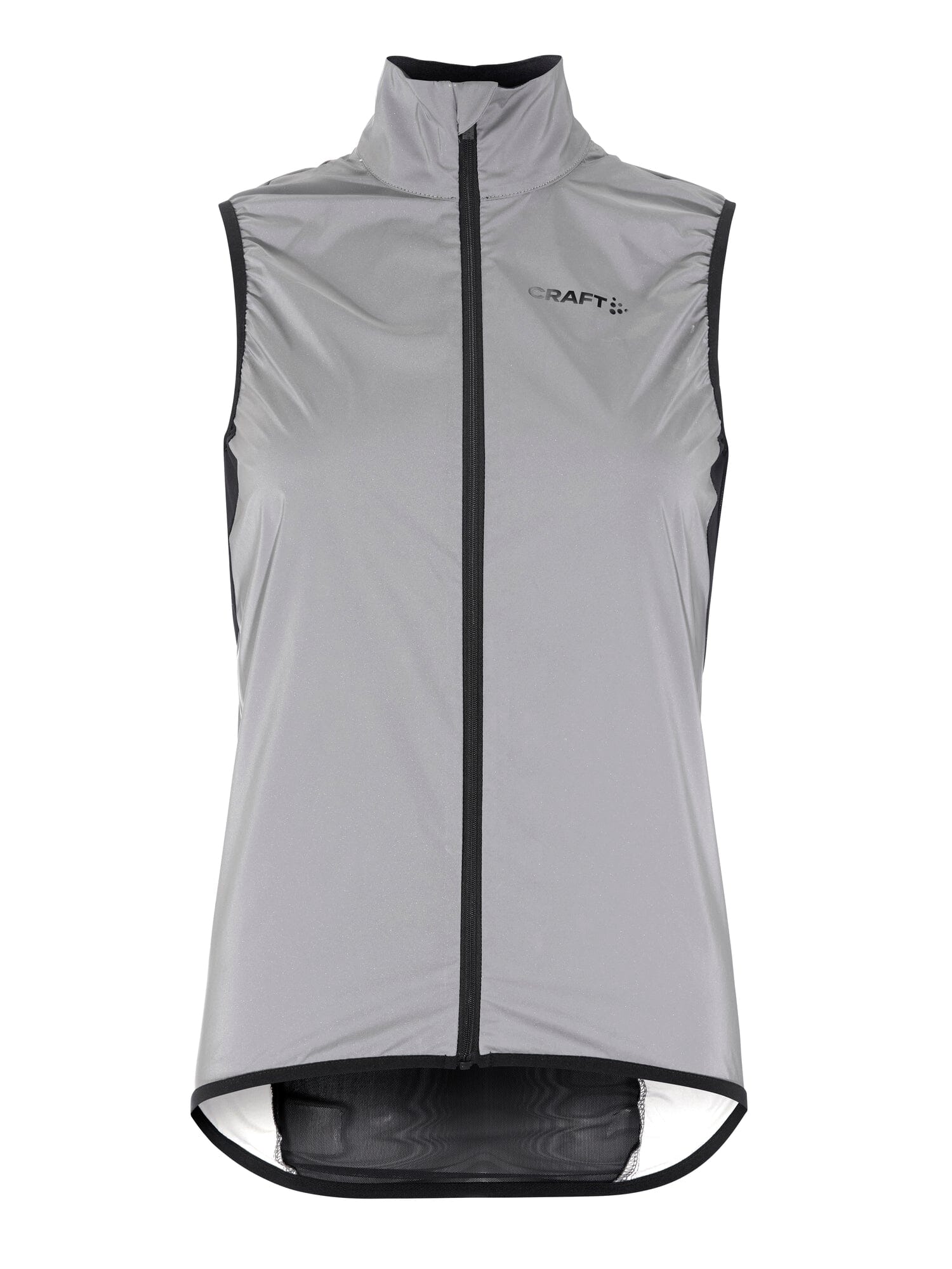 Women's Adv Essence Lumen Wind Vest - Silver Reflective/Black - Image 7