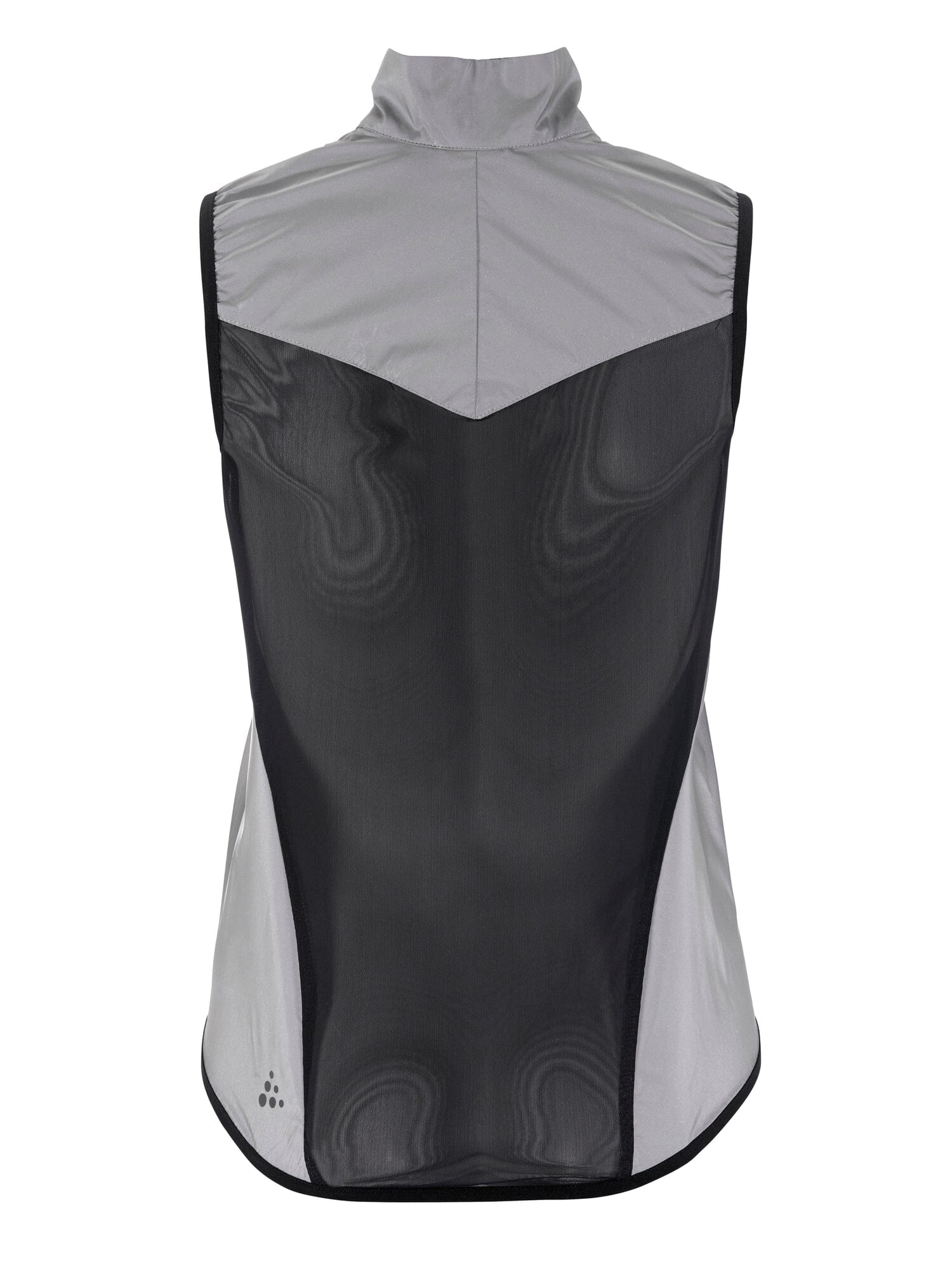 Women's Adv Essence Lumen Wind Vest - Silver Reflective/Black - Image 8