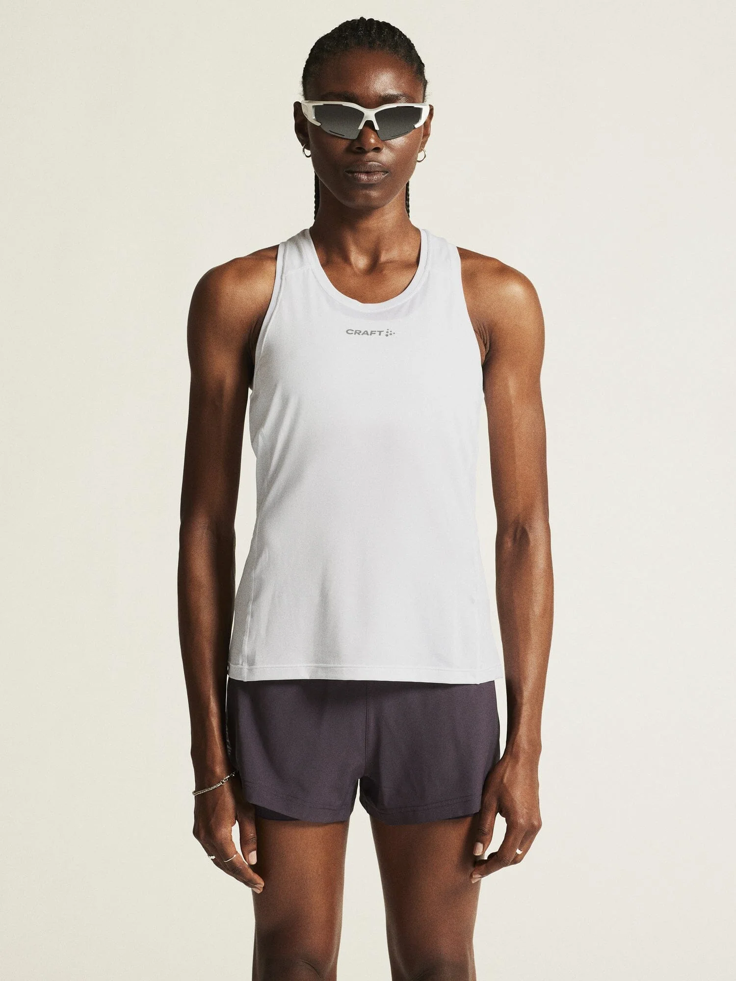 Women's Adv Essence Singlet 2 - White - Image 2