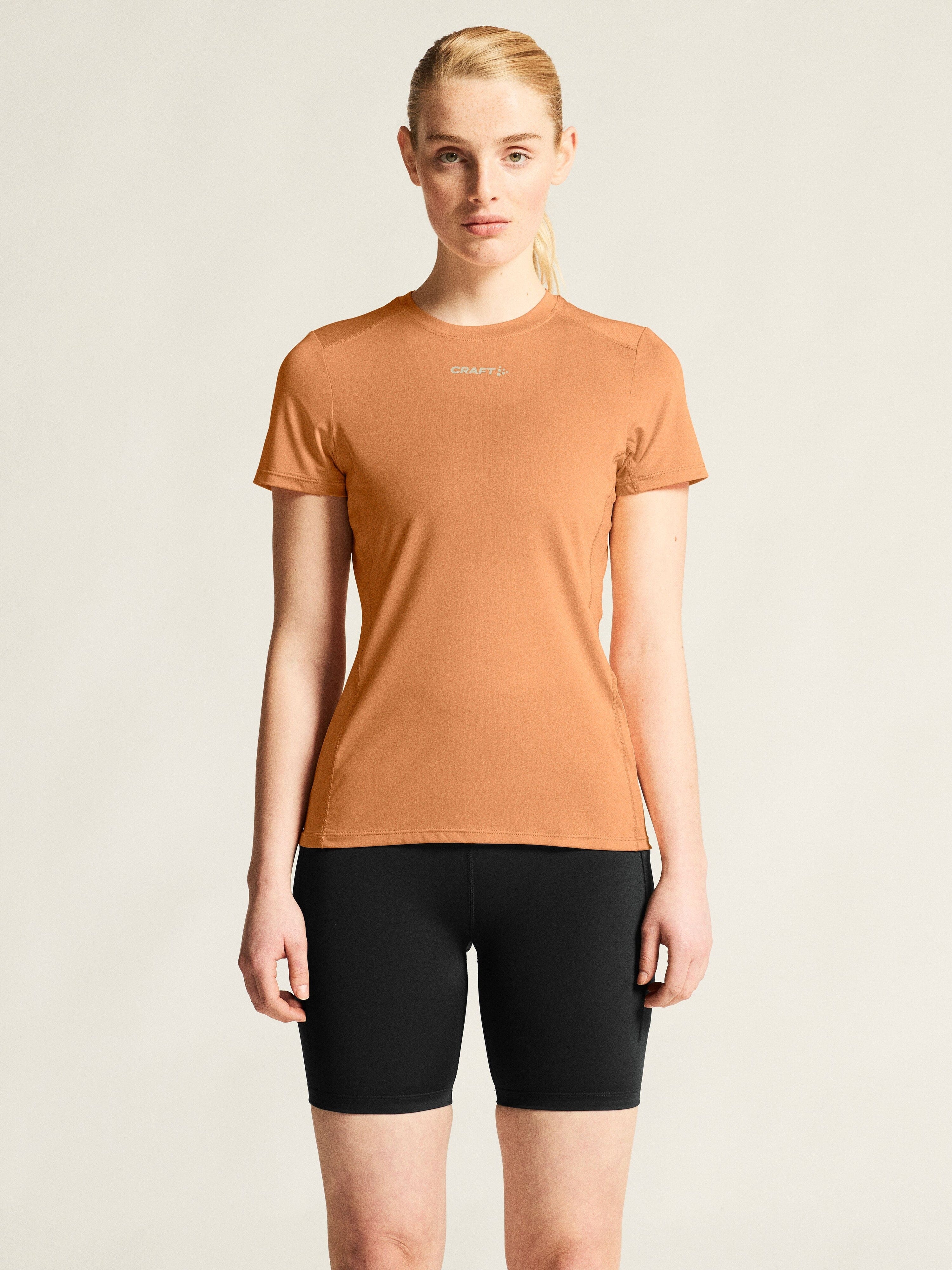 Women's Adv Essence SS Tee 2 - Apricot - Image 2