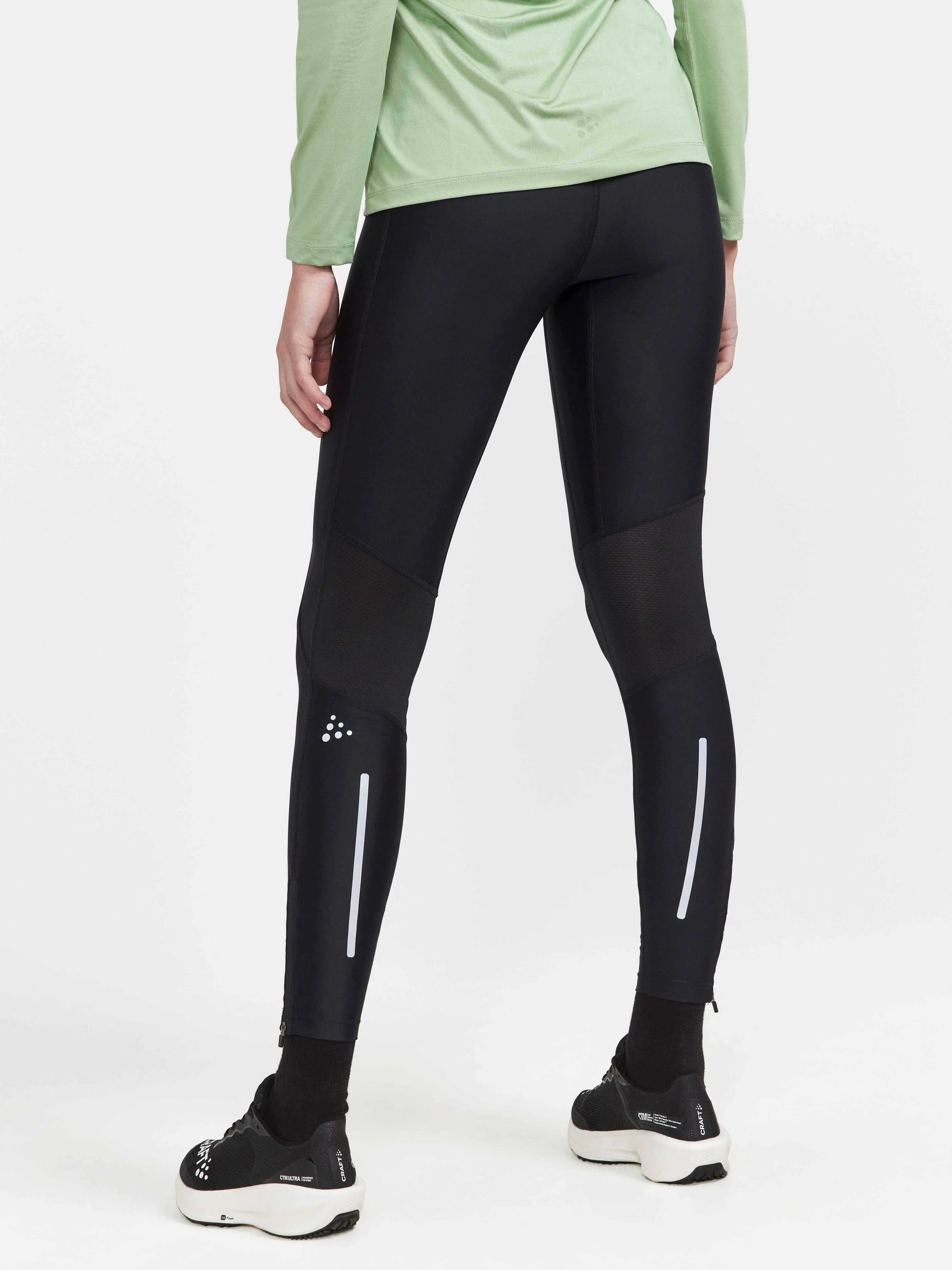 Women's ADV Essence Training Zip Tights - Black - Image 2