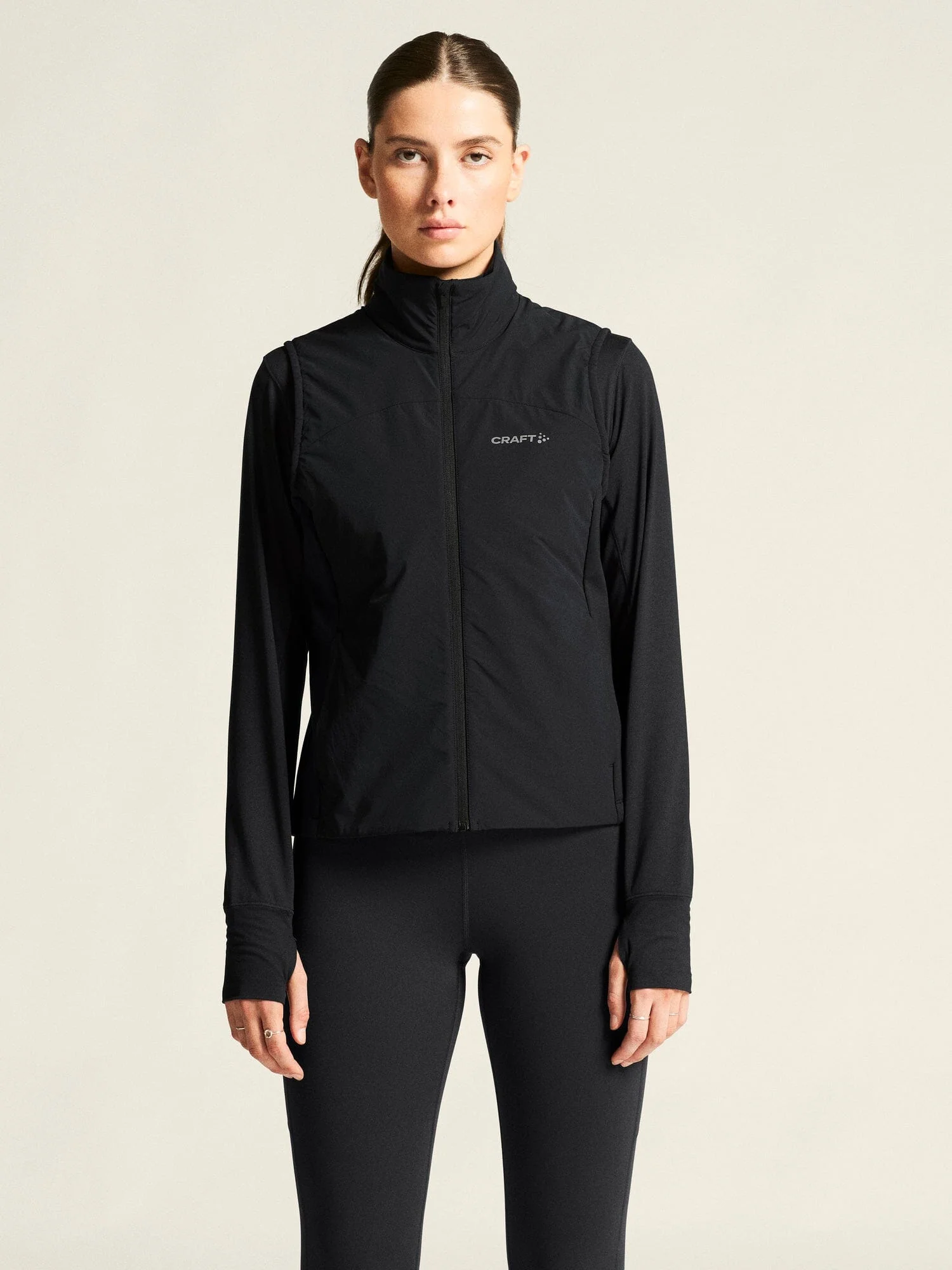 Women's ADV Essence Warm Running Vest 2 - Black - Image 2