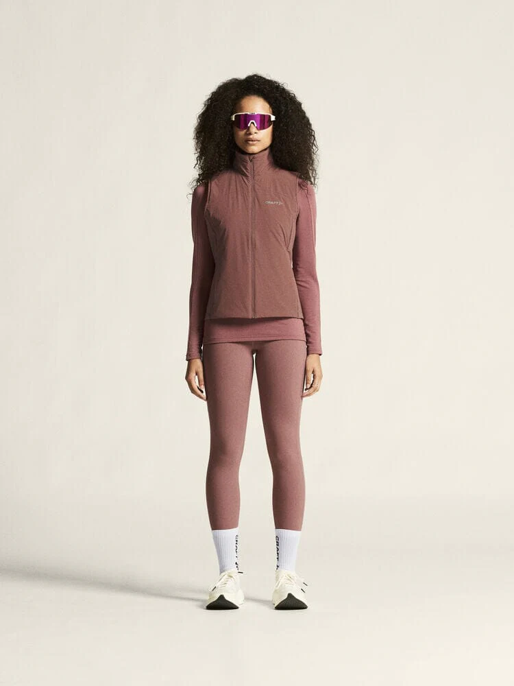 Women's ADV Essence Warm Running Vest 2 - ROSE BROWN