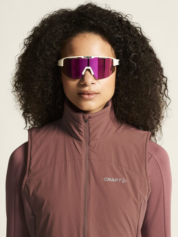 Women's ADV Essence Warm Running Vest 2 - ROSE BROWN - Image 3