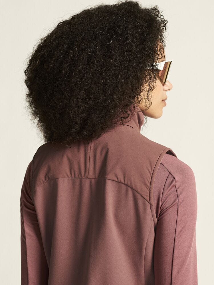 Women's ADV Essence Warm Running Vest 2 - ROSE BROWN - Image 5