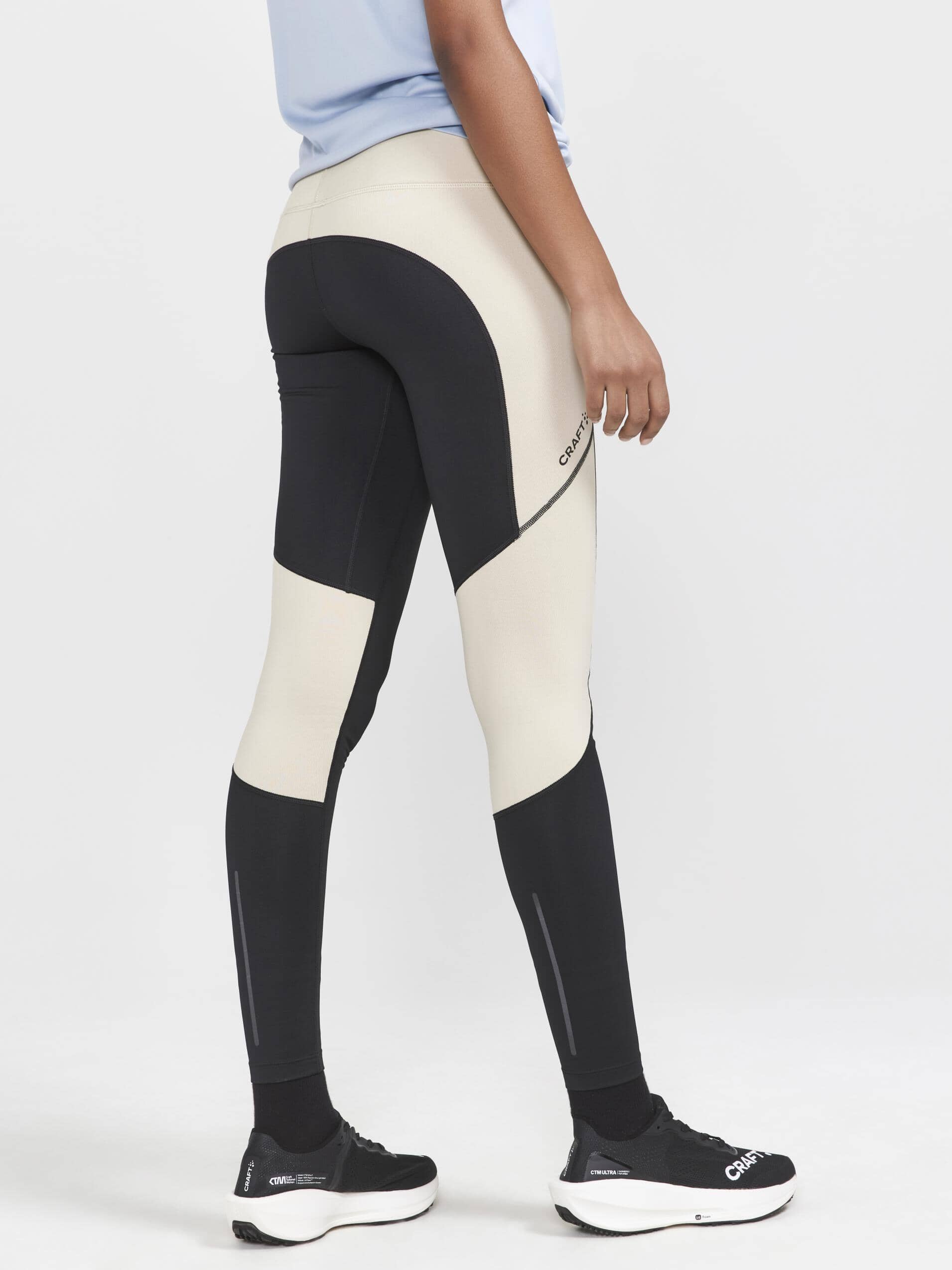 Women's ADV Essence Warm Tights - BLACK-ECRU - Image 2