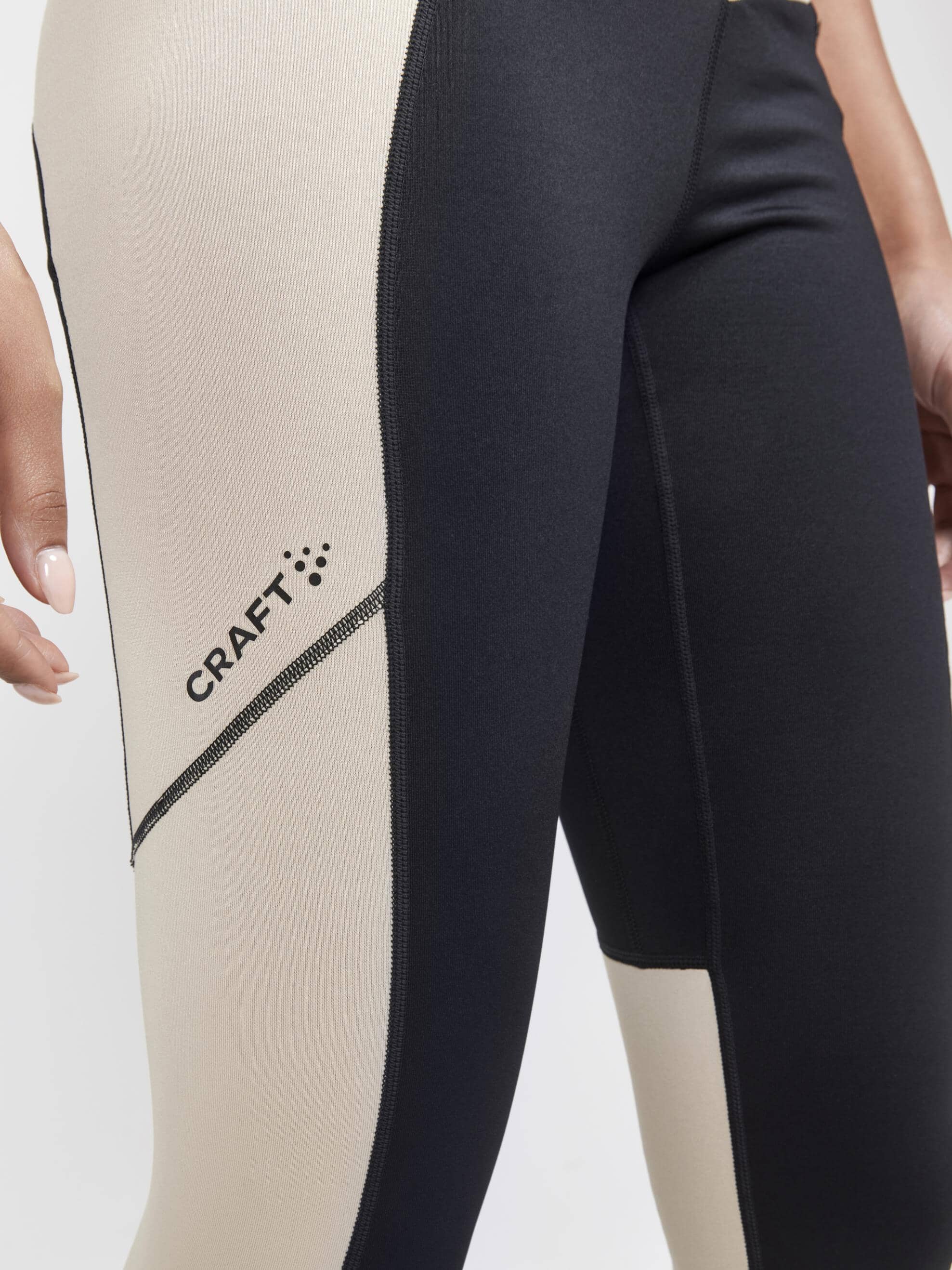 Women's ADV Essence Warm Tights - BLACK-ECRU - Image 3