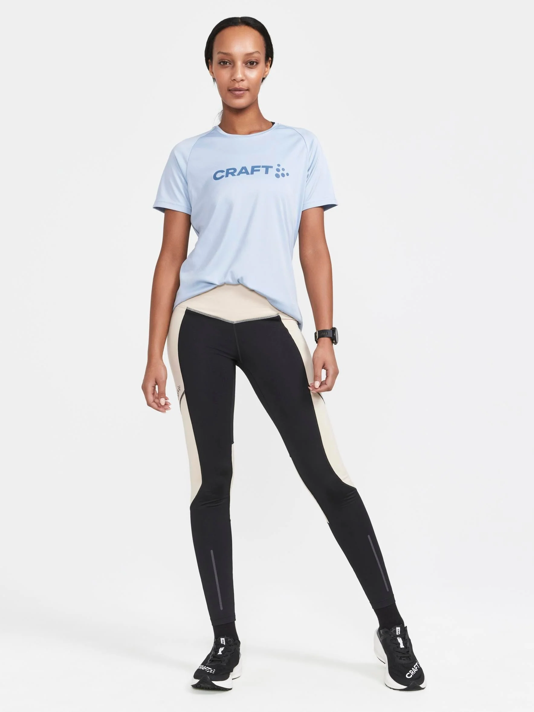 Women's ADV Essence Warm Tights - BLACK-ECRU - Image 5