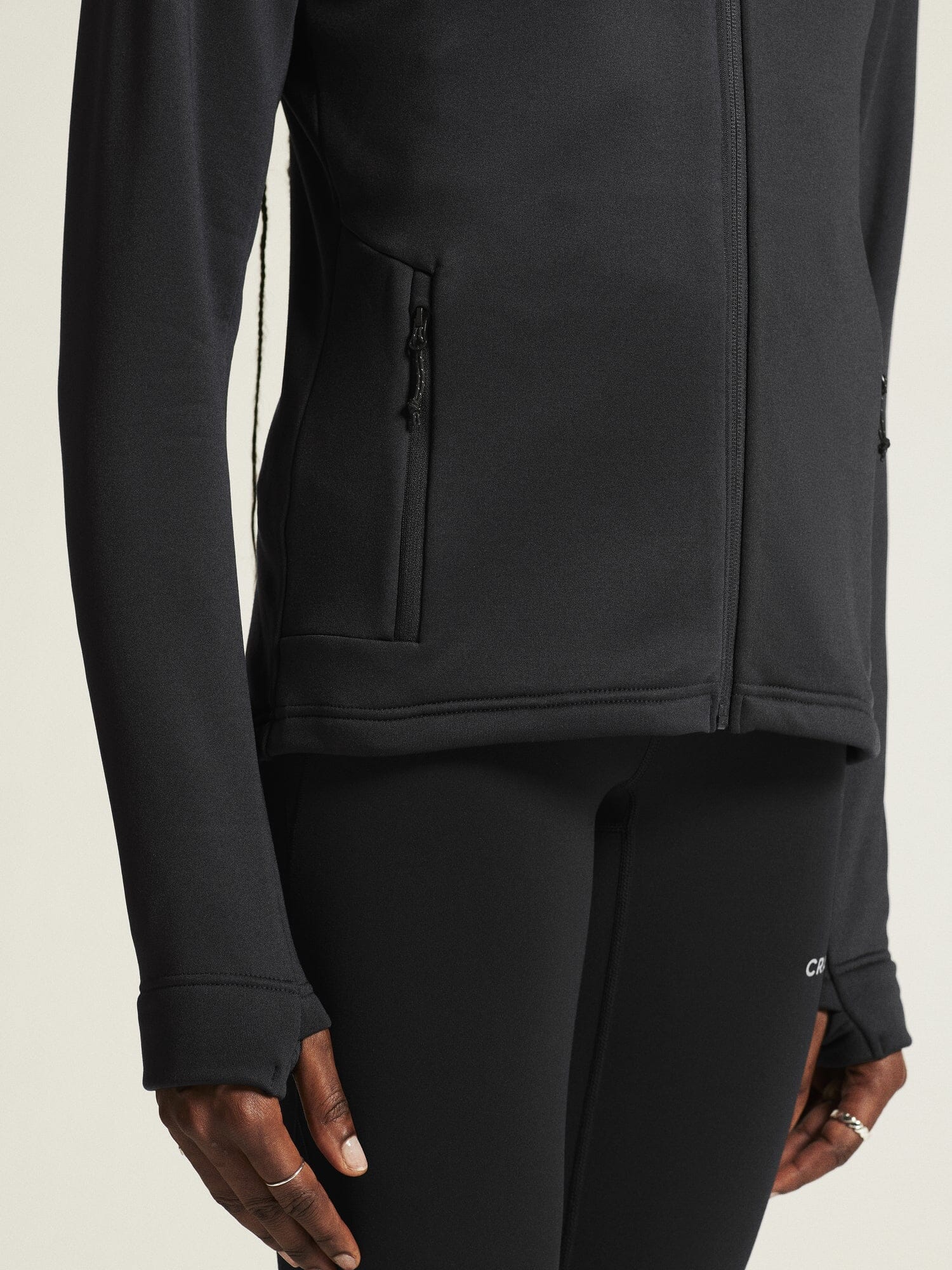 Women's ADV Explore Power Fleece Hood Jacket - Black - Image 4