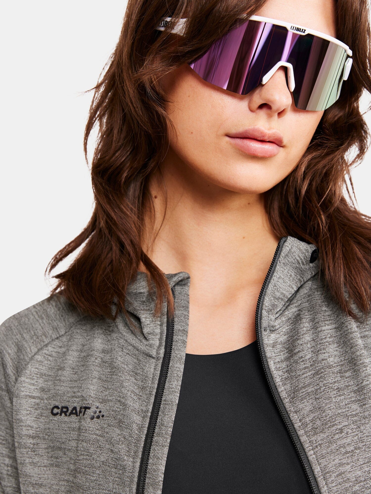 Women's ADV Full-Zip Hood - Dk Grey Melange - Image 2