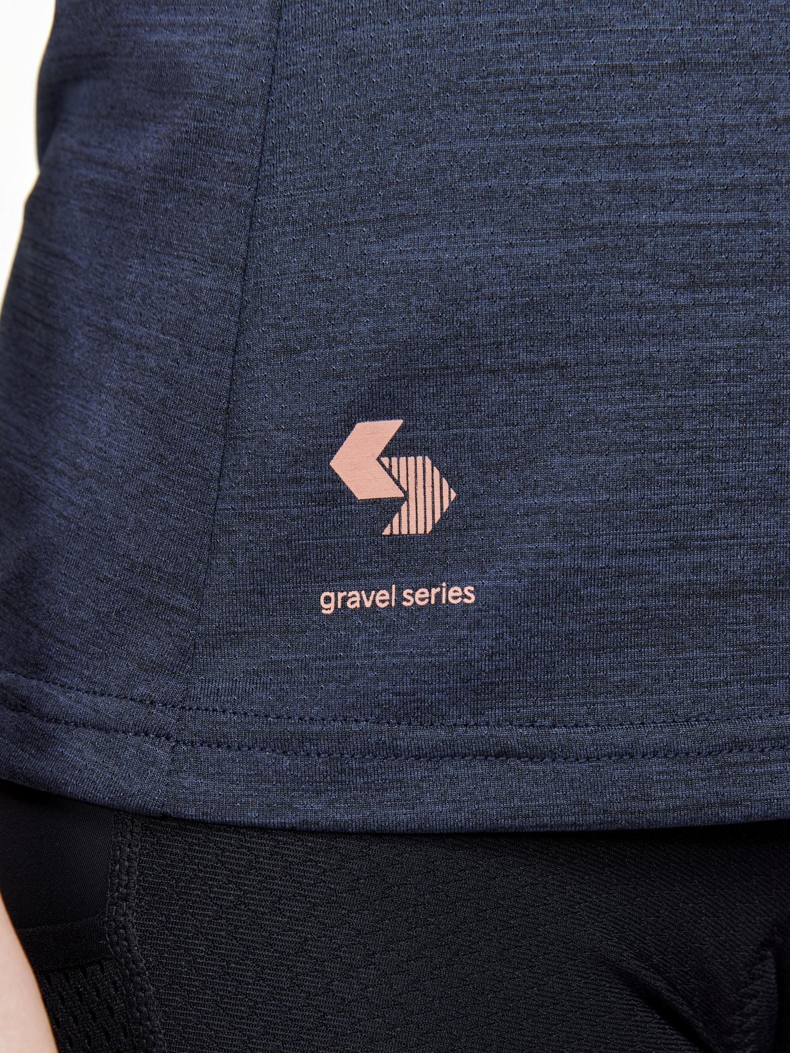 Women's ADV Gravel Bike Short Sleeve Tee - Black Melange - Image 3