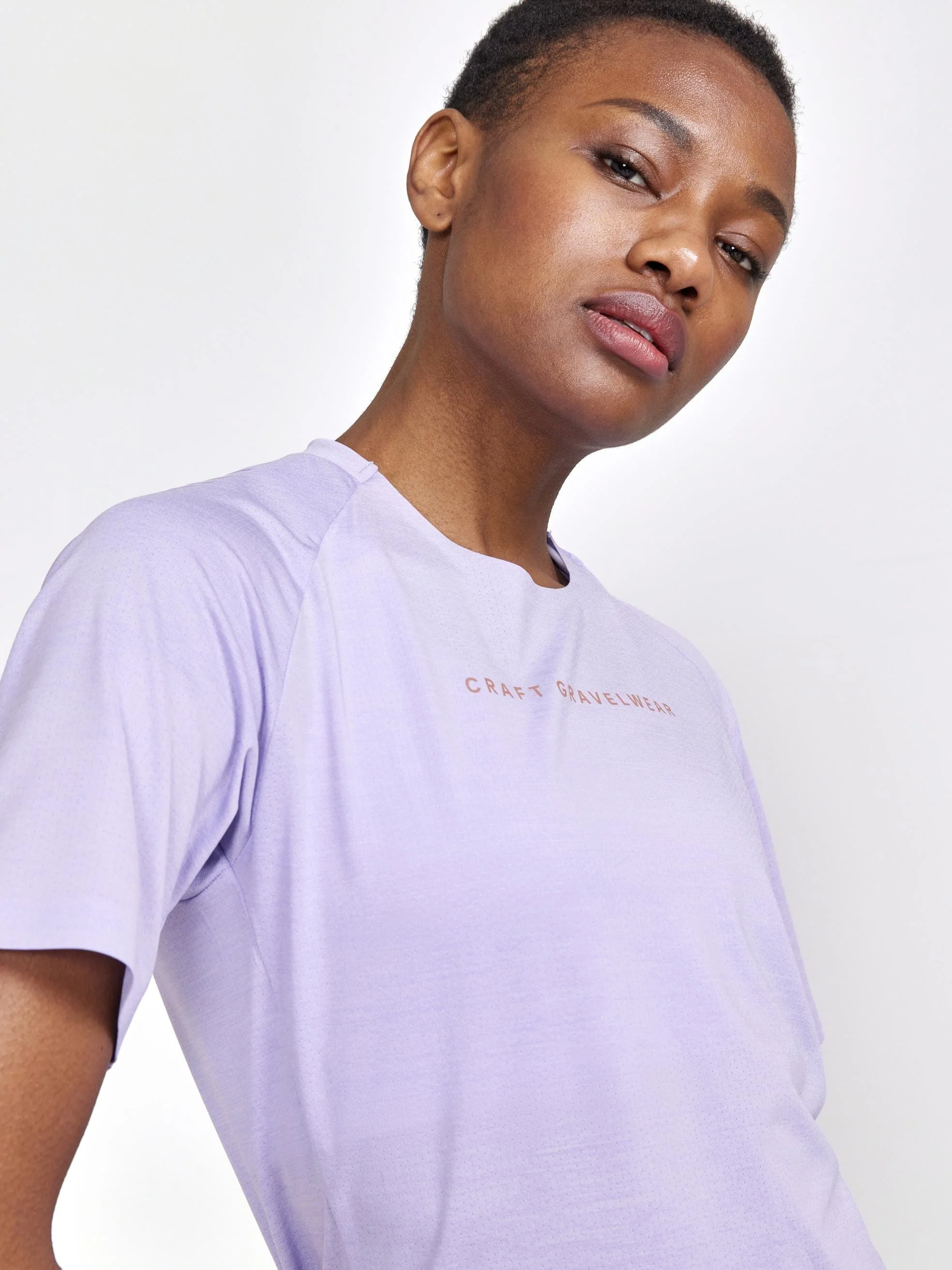 Women's ADV Gravel Bike Short Sleeve Tee - LAVENDER-MELANGE - Image 3