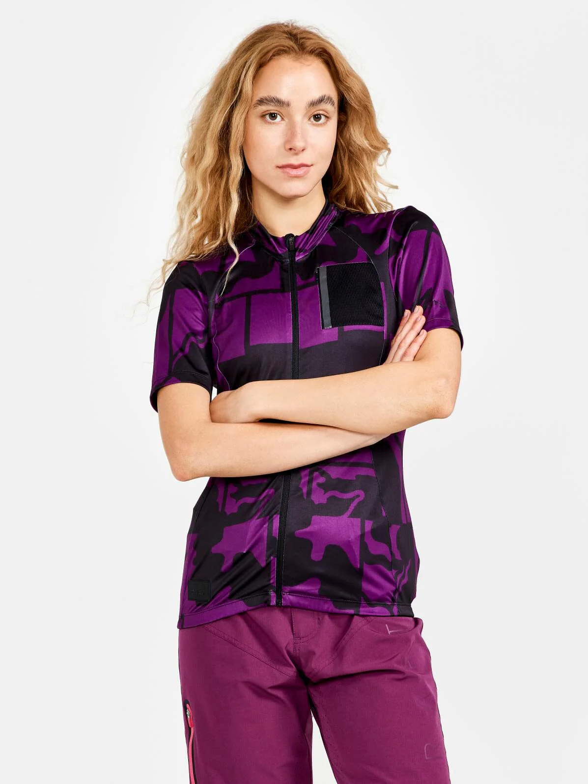 Women's ADV Gravel SS Jersey - BLOSSOM-BLACK