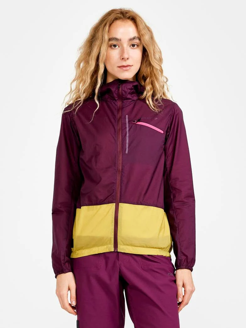 Women's ADV Gravel Wind Jacket - BURGUNDY-CRESS