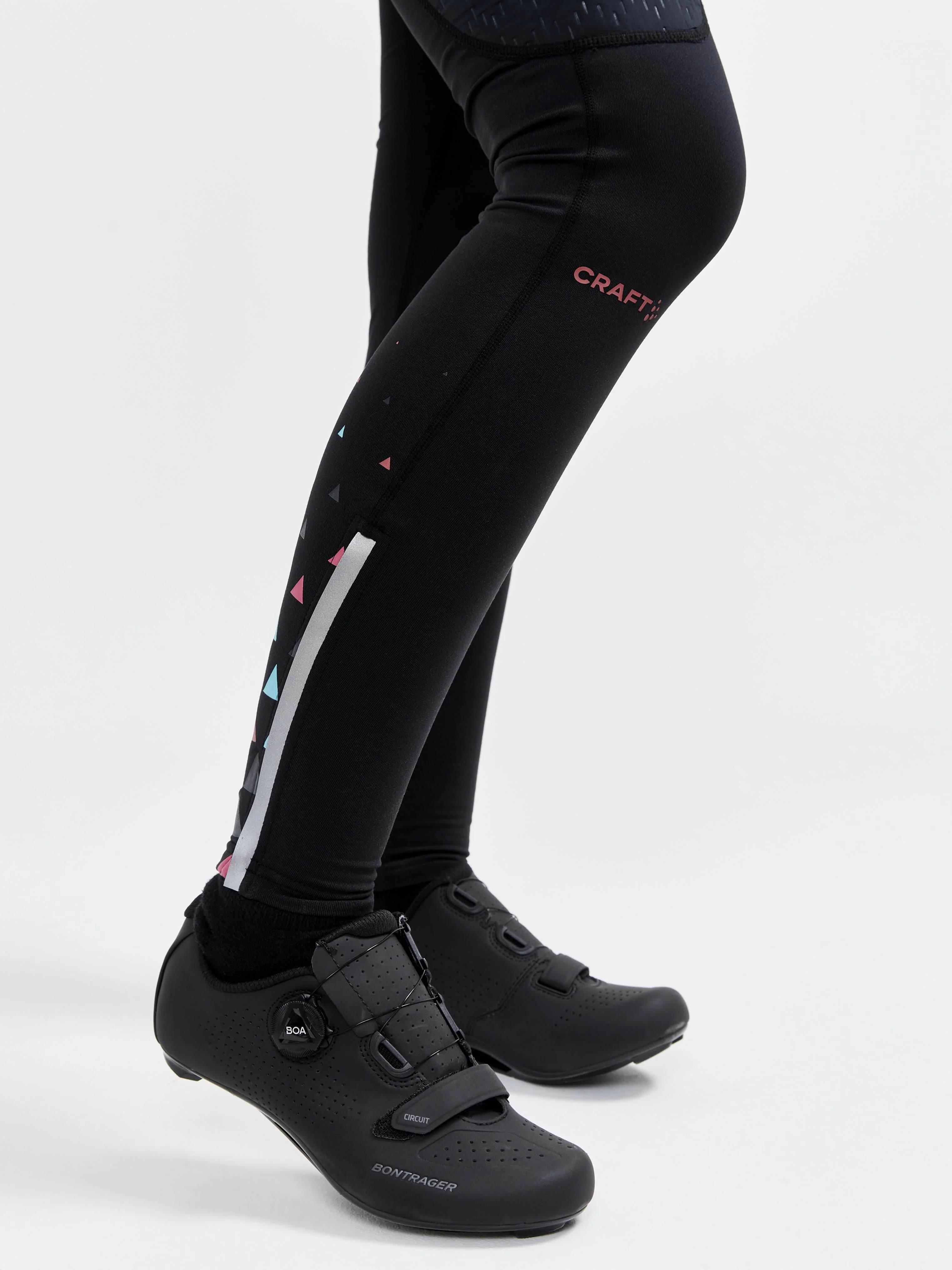 Women's ADV SubZ Cycling Bib Tights - BLACK/CORAL - Image 13