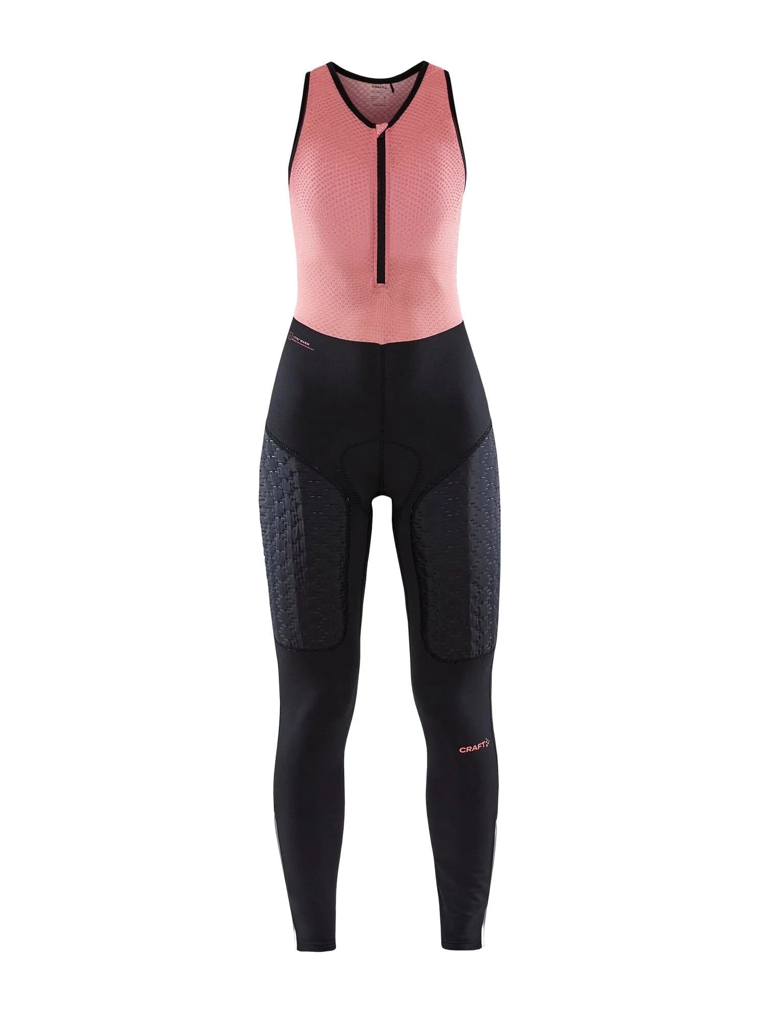 Women's ADV SubZ Cycling Bib Tights - BLACK/CORAL - Image 7
