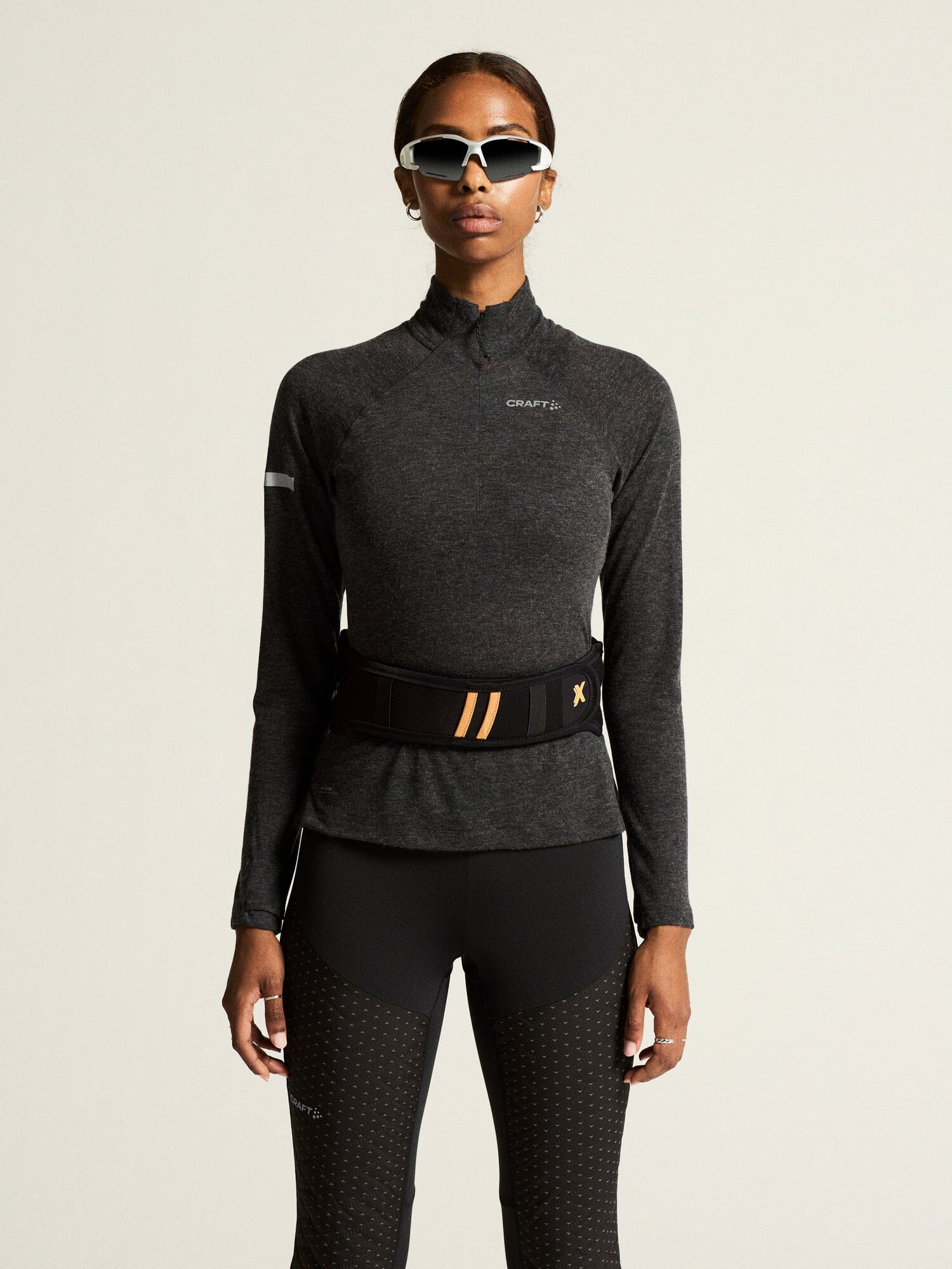 Women's ADV SubZ Wool Longsleeve Tee 3 - Black Melange - Image 2