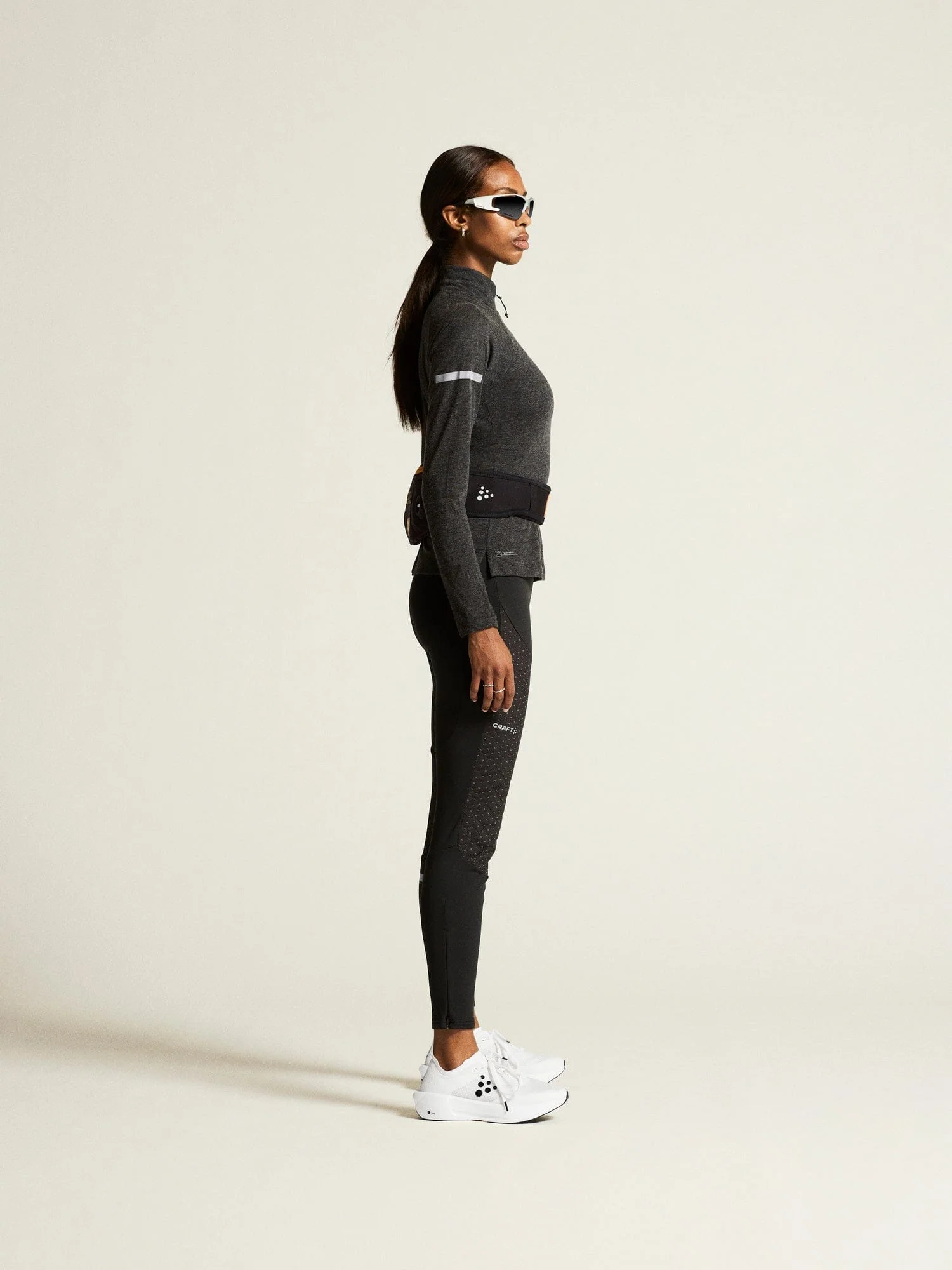 Women's ADV SubZ Wool Longsleeve Tee 3 - Black Melange - Image 6