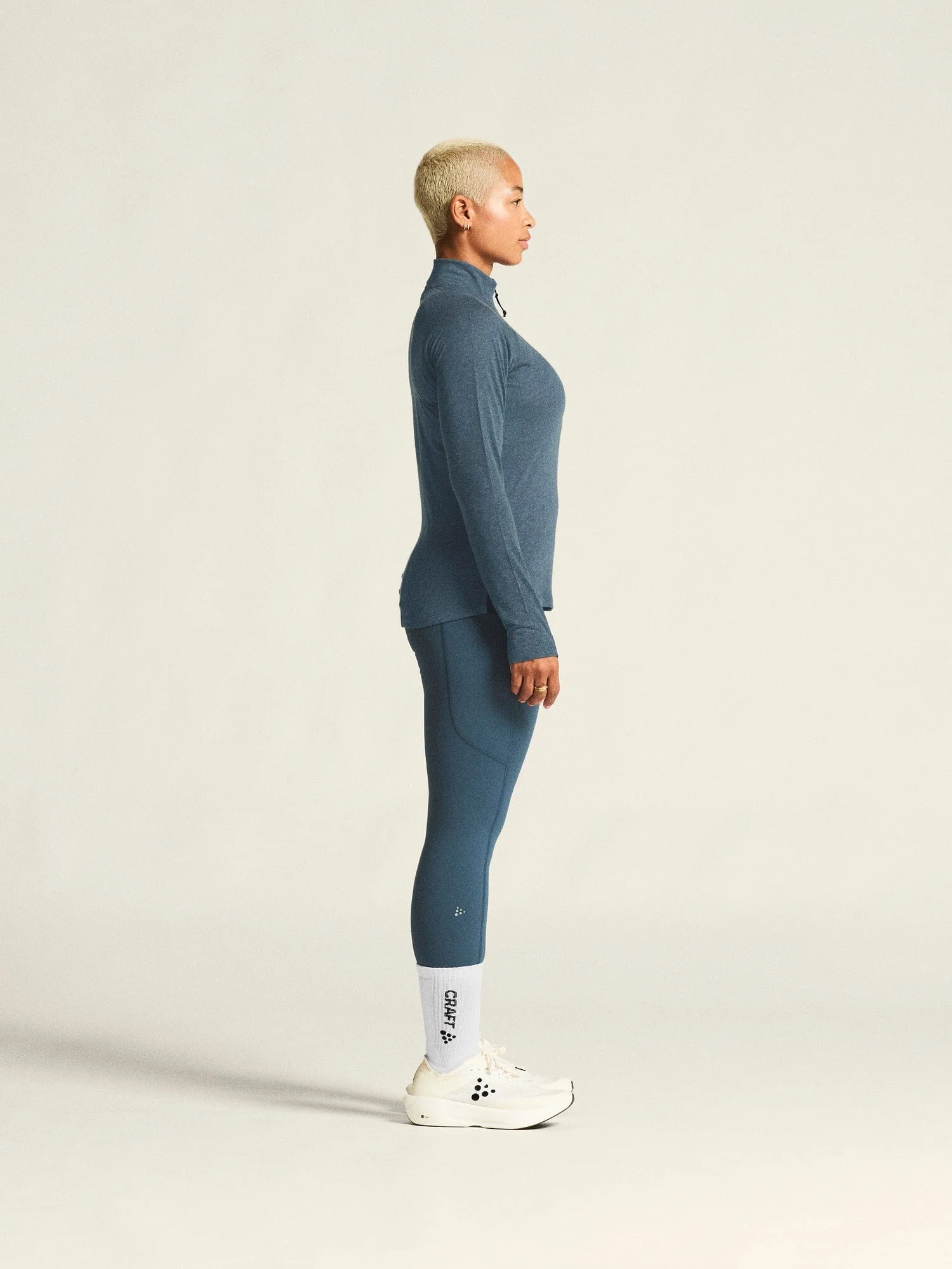 Women's ADV SubZ Wool Longsleeve Tee 3 - Ensign Melange - Image 5