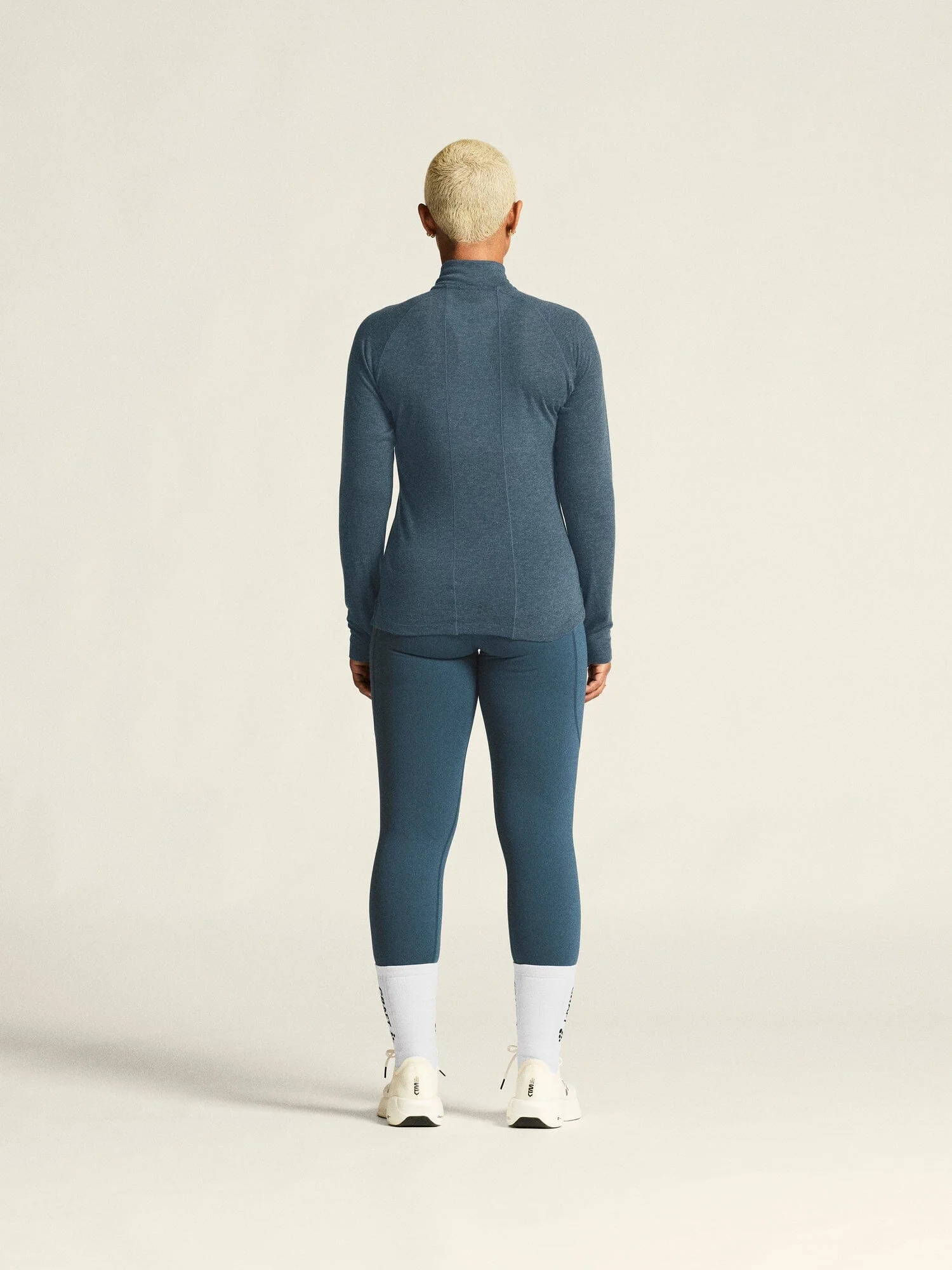 Women's ADV SubZ Wool Longsleeve Tee 3 - Ensign Melange - Image 6